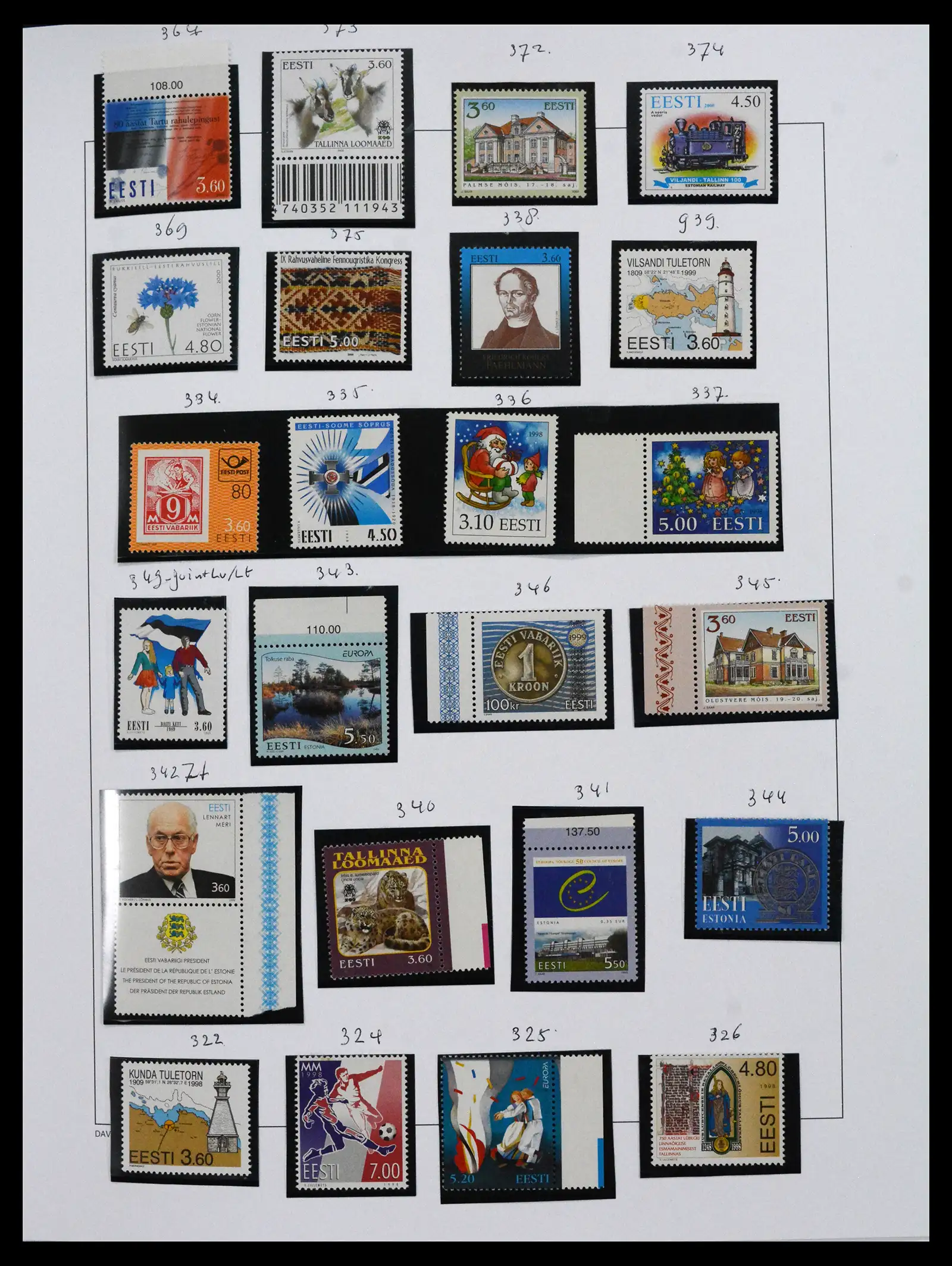 41571 0015 - Stamp collection 41571 Baltic States 1991-2010.