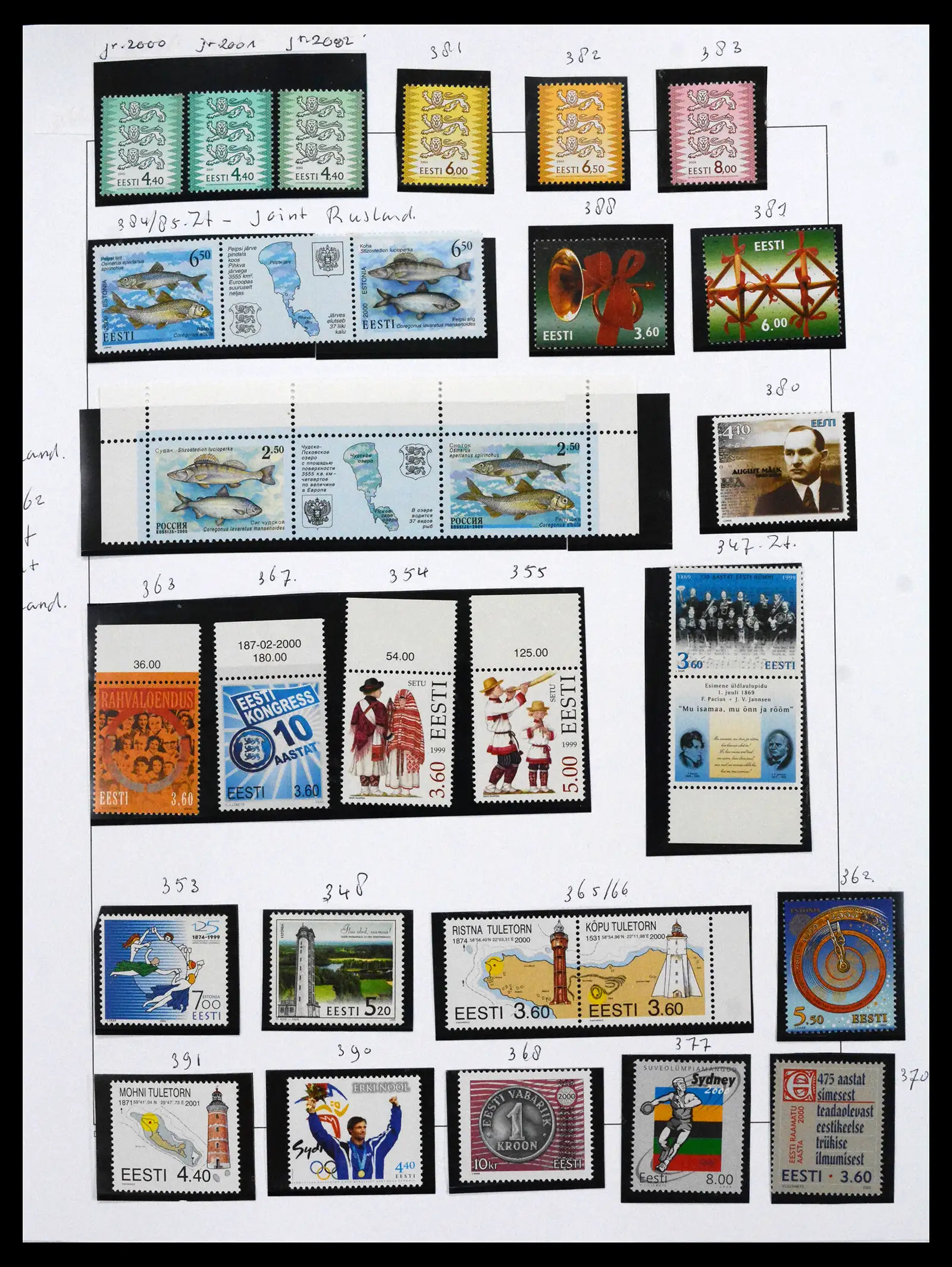 41571 0017 - Stamp collection 41571 Baltic States 1991-2010.