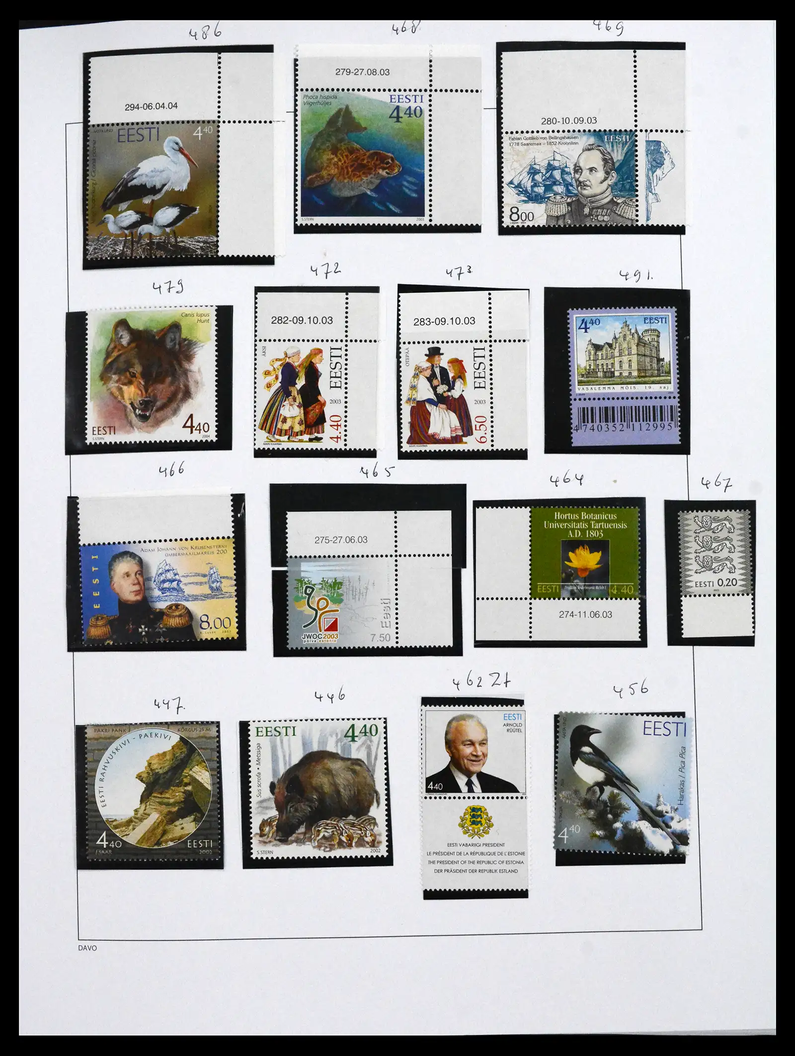 41571 0023 - Postzegelverzameling 41571 Baltische Staten 1991-2010.