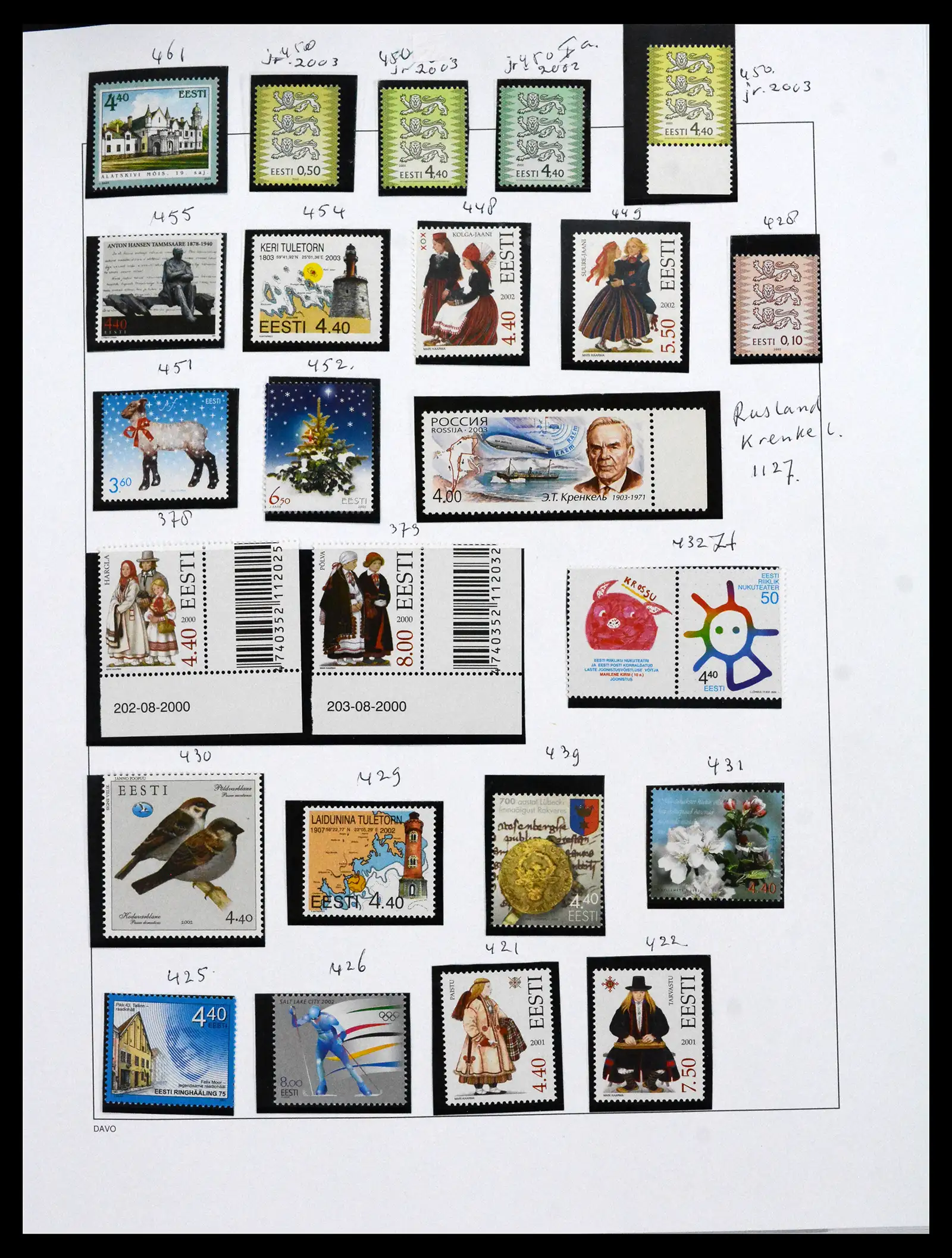 41571 0025 - Postzegelverzameling 41571 Baltische Staten 1991-2010.