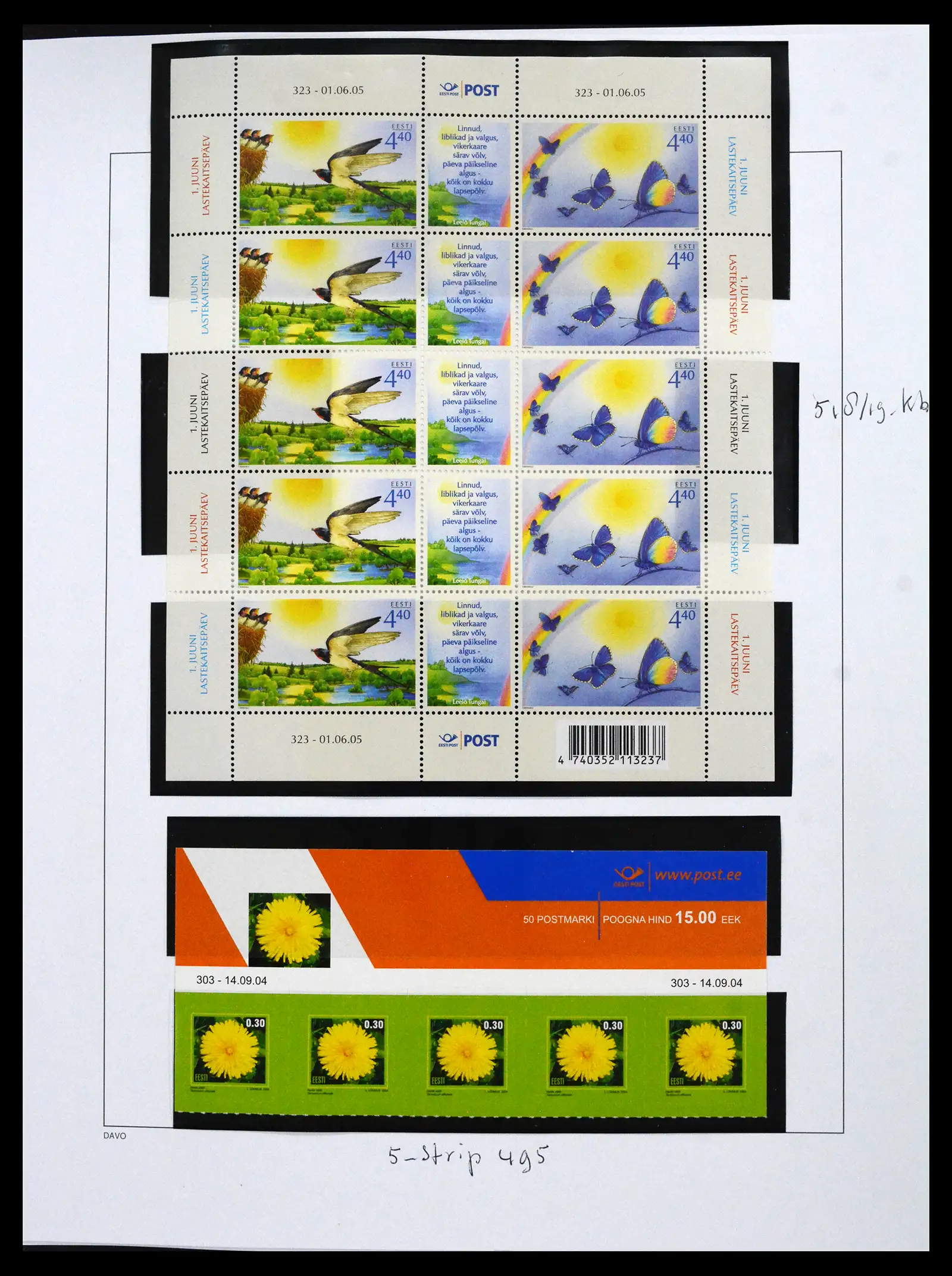 41571 0030 - Postzegelverzameling 41571 Baltische Staten 1991-2010.