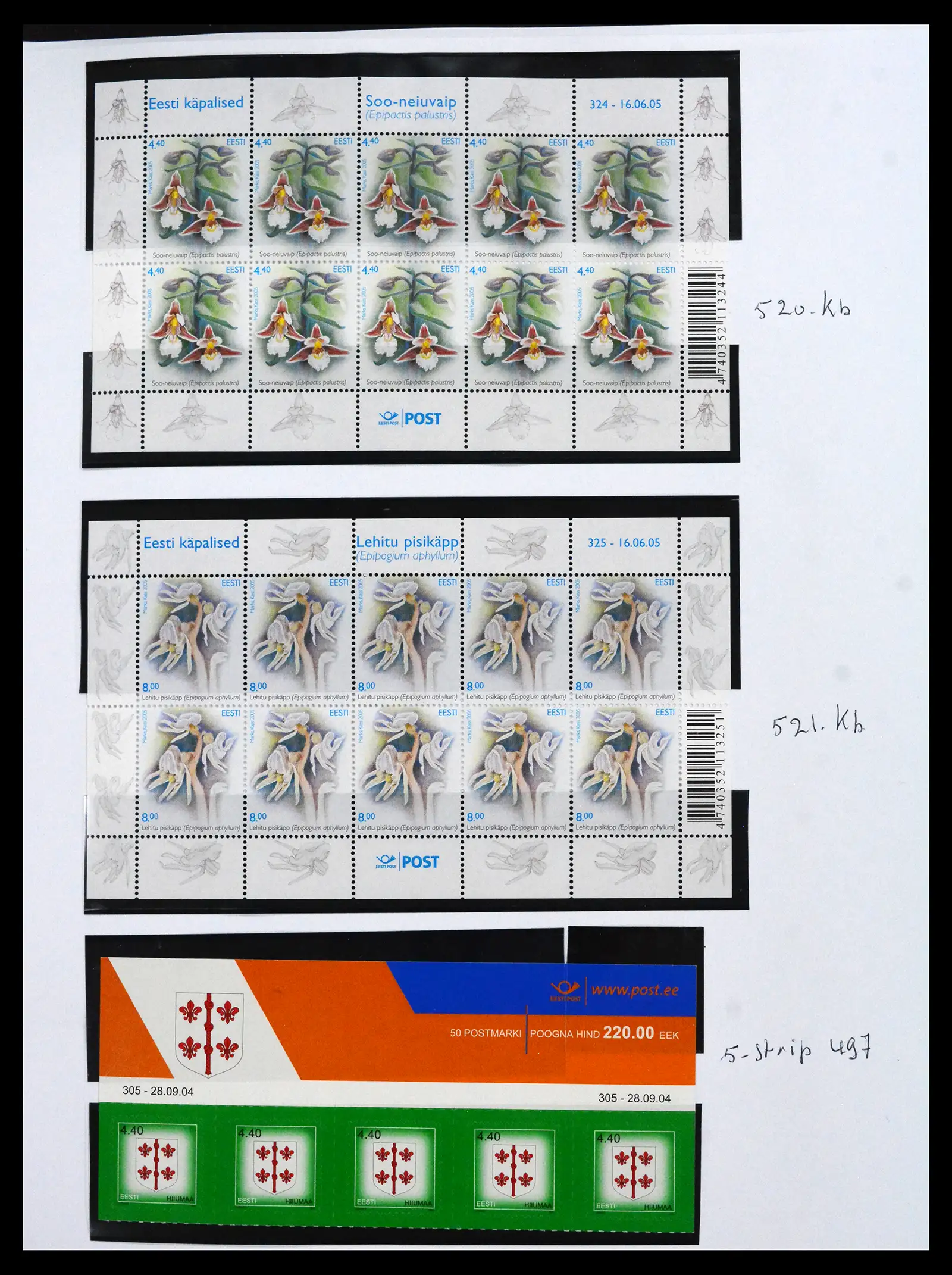 41571 0033 - Postzegelverzameling 41571 Baltische Staten 1991-2010.