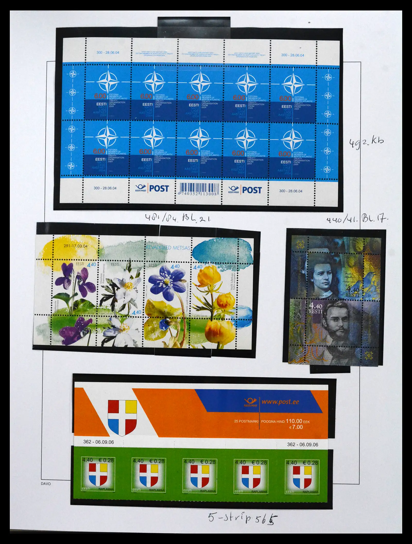 41571 0037 - Postzegelverzameling 41571 Baltische Staten 1991-2010.