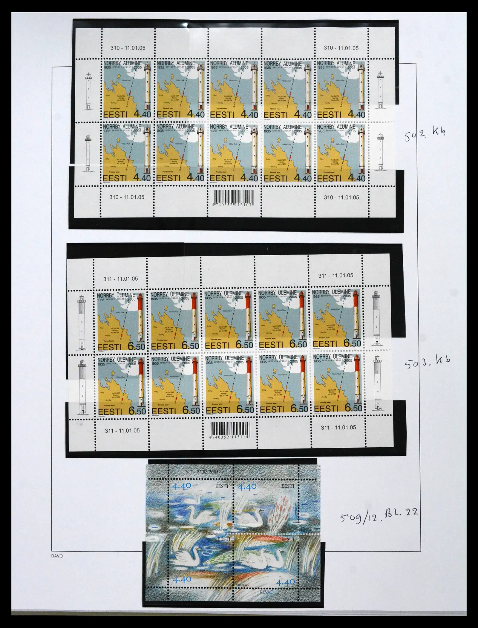 41571 0039 - Postzegelverzameling 41571 Baltische Staten 1991-2010.