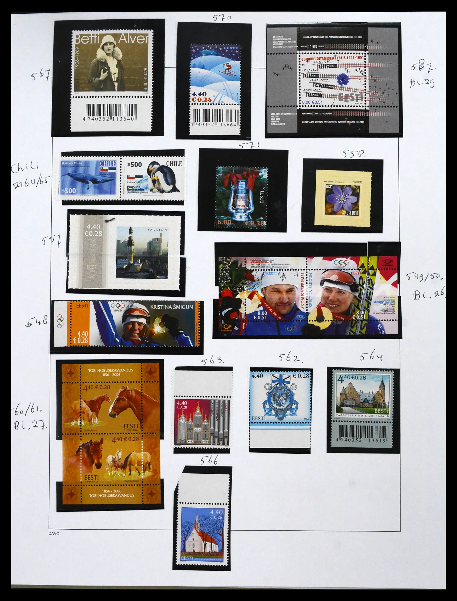 41571 0046 - Postzegelverzameling 41571 Baltische Staten 1991-2010.