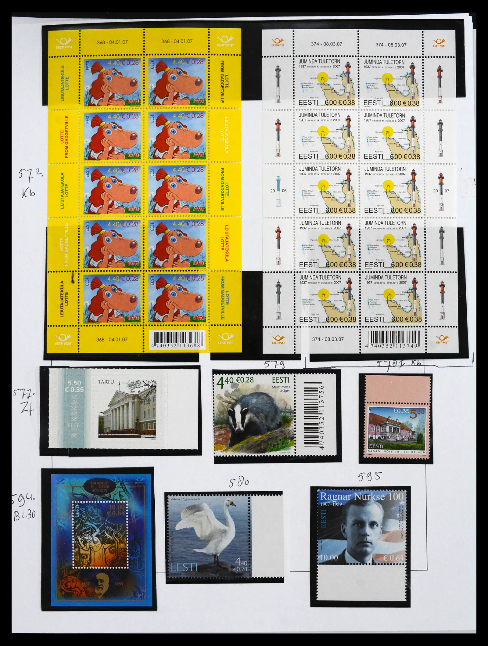 41571 0048 - Postzegelverzameling 41571 Baltische Staten 1991-2010.