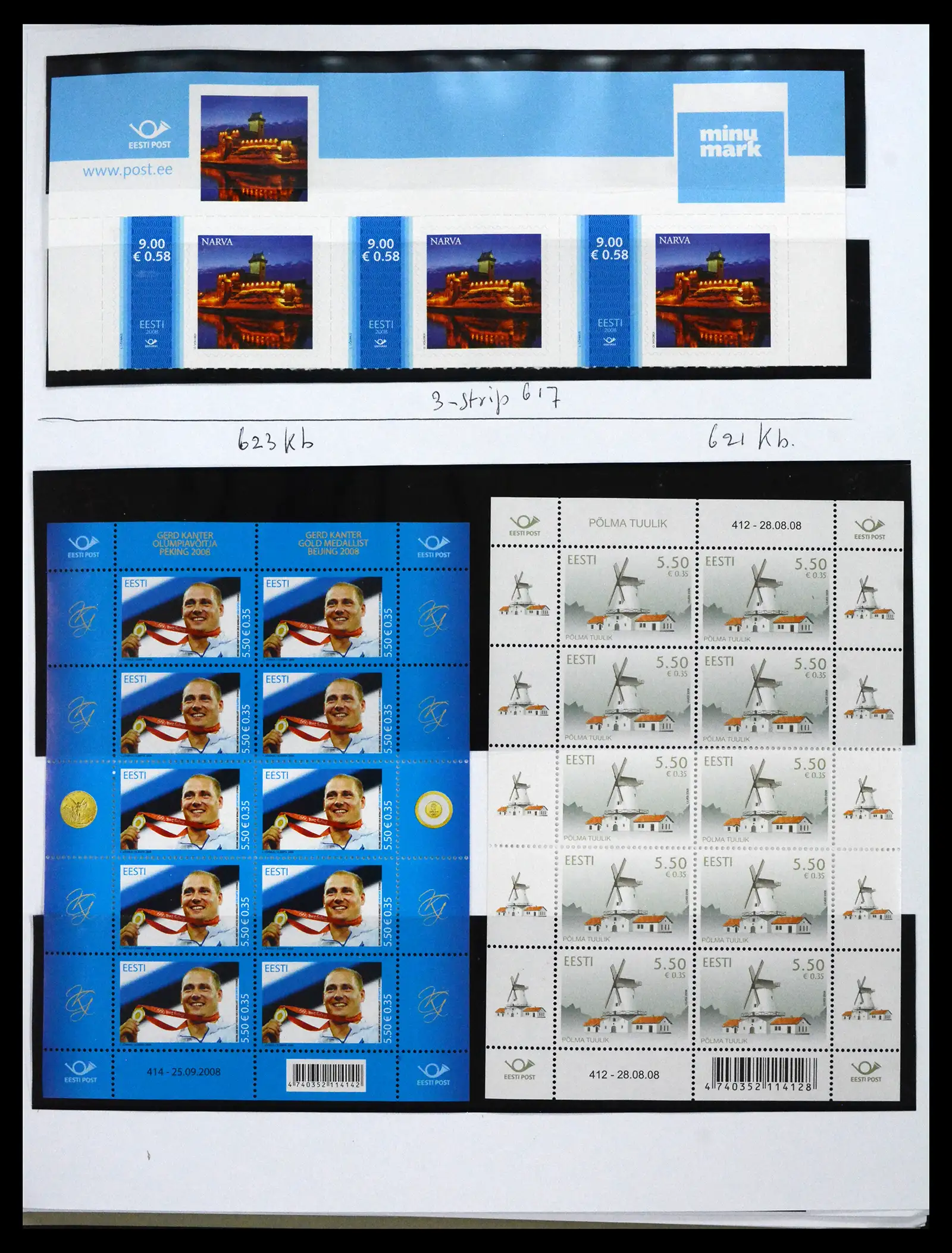 41571 0058 - Postzegelverzameling 41571 Baltische Staten 1991-2010.