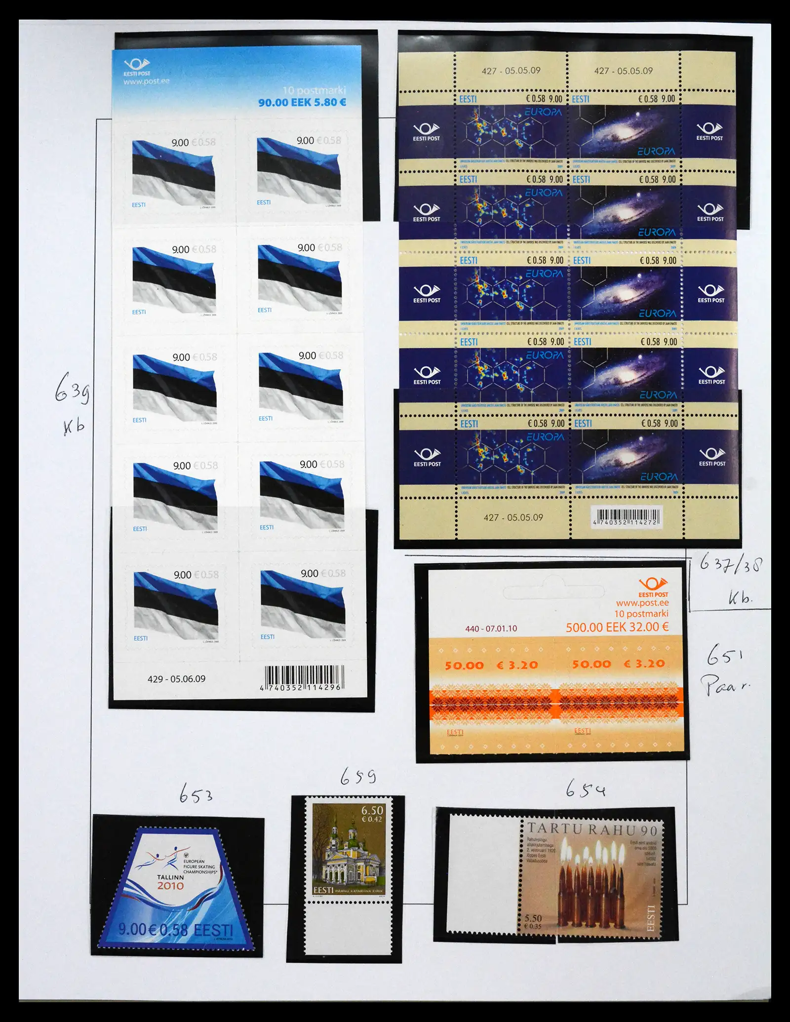 41571 0061 - Postzegelverzameling 41571 Baltische Staten 1991-2010.