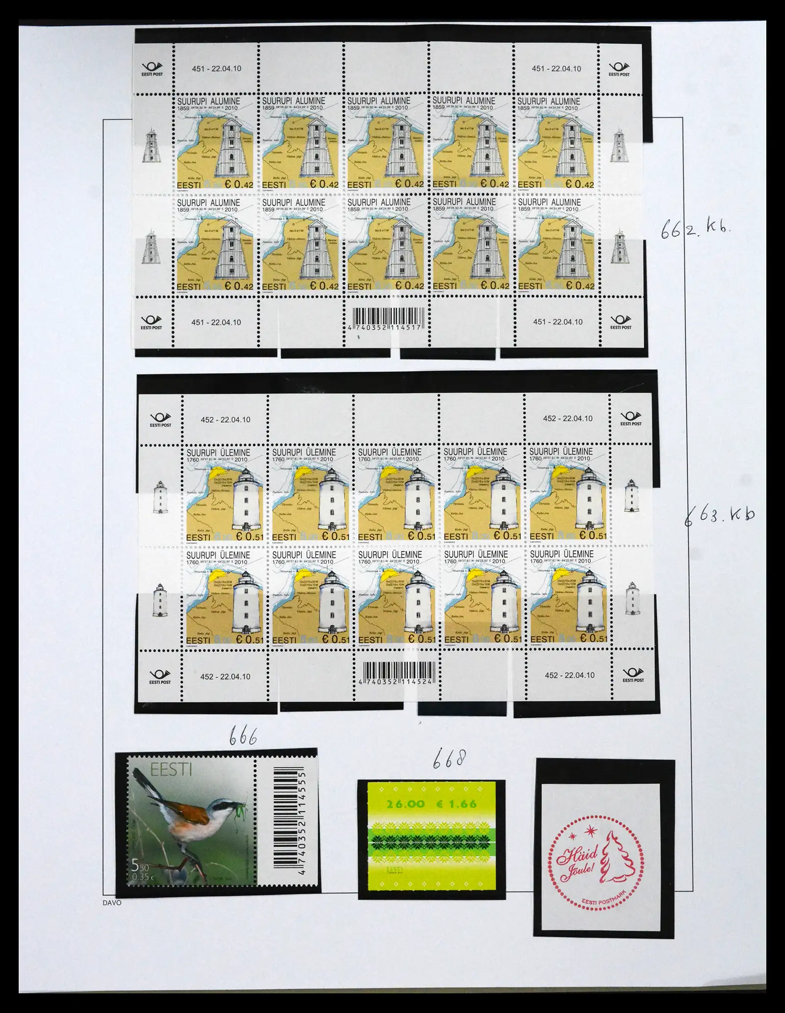 41571 0068 - Postzegelverzameling 41571 Baltische Staten 1991-2010.
