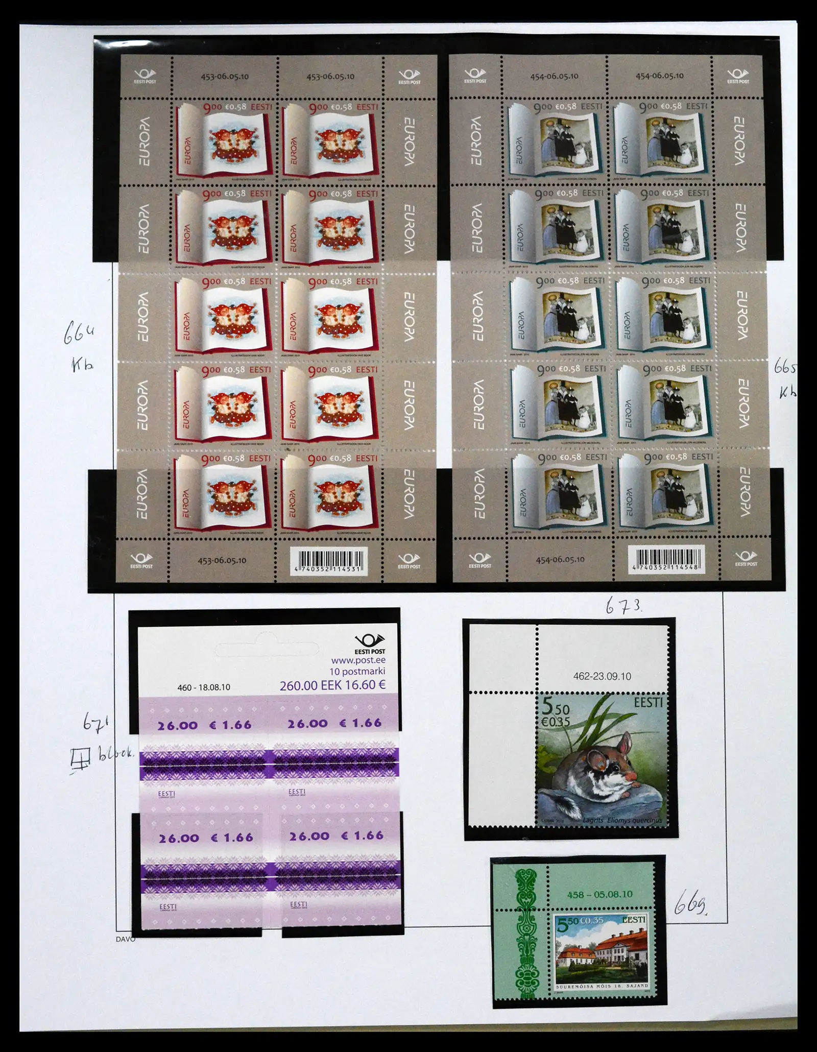 41571 0070 - Postzegelverzameling 41571 Baltische Staten 1991-2010.