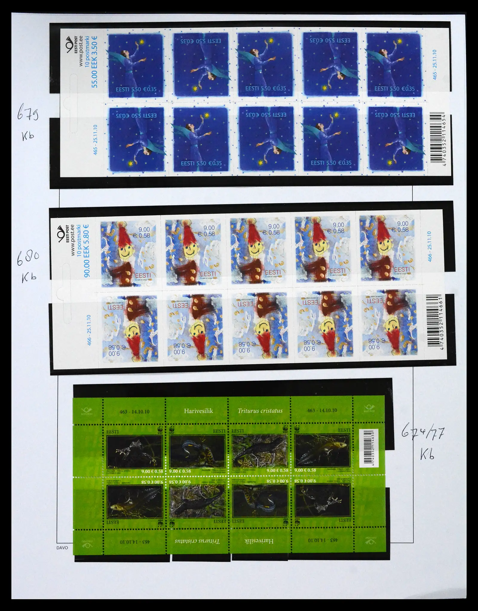 41571 0072 - Postzegelverzameling 41571 Baltische Staten 1991-2010.