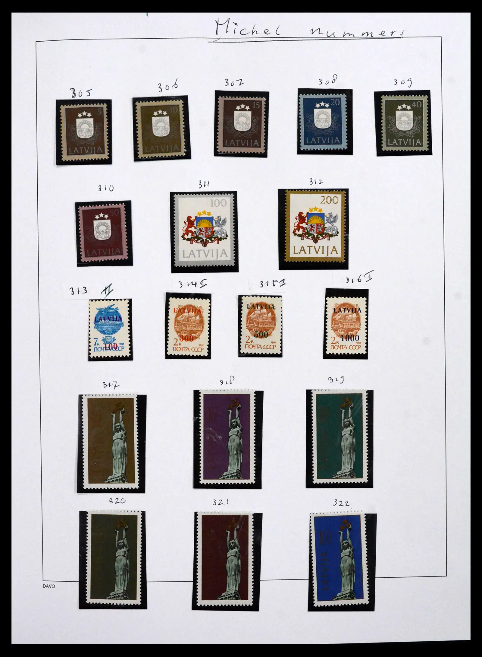 41571 0075 - Postzegelverzameling 41571 Baltische Staten 1991-2010.