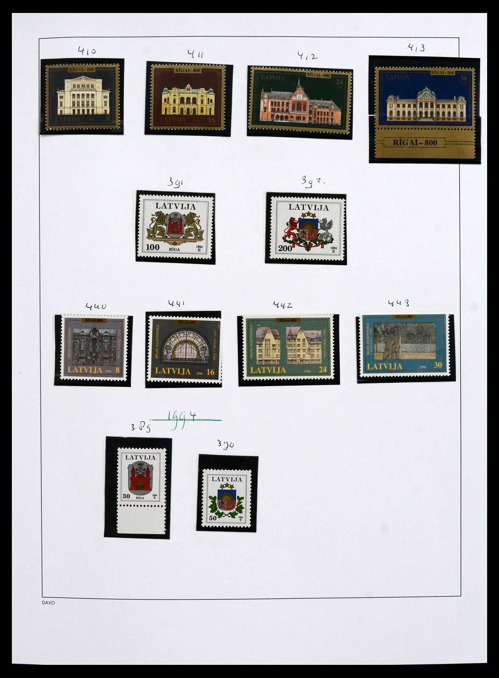 41571 0077 - Postzegelverzameling 41571 Baltische Staten 1991-2010.