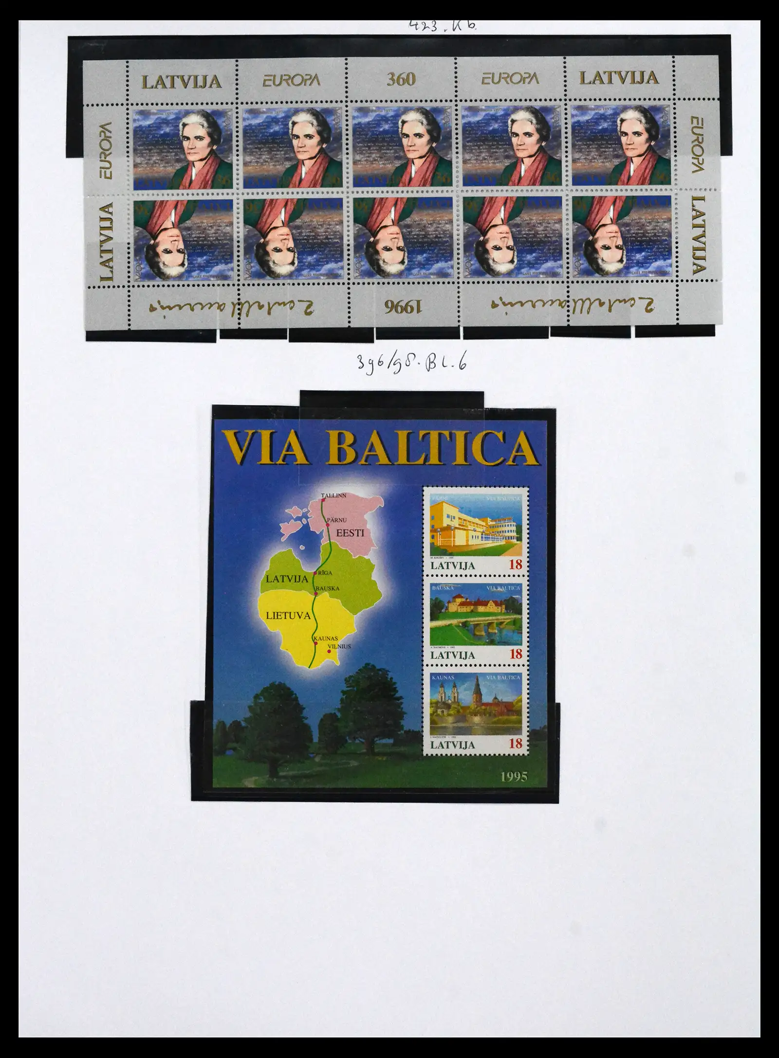 41571 0084 - Postzegelverzameling 41571 Baltische Staten 1991-2010.