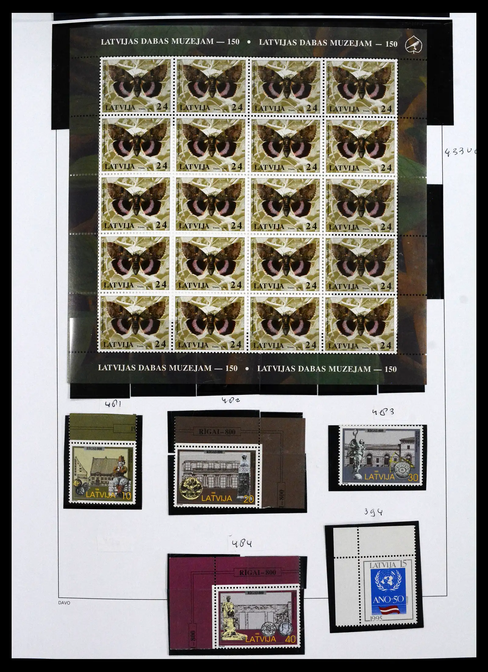 41571 0087 - Postzegelverzameling 41571 Baltische Staten 1991-2010.