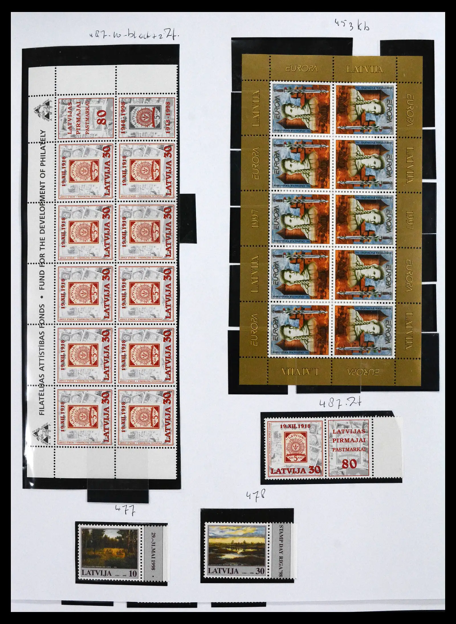 41571 0090 - Postzegelverzameling 41571 Baltische Staten 1991-2010.