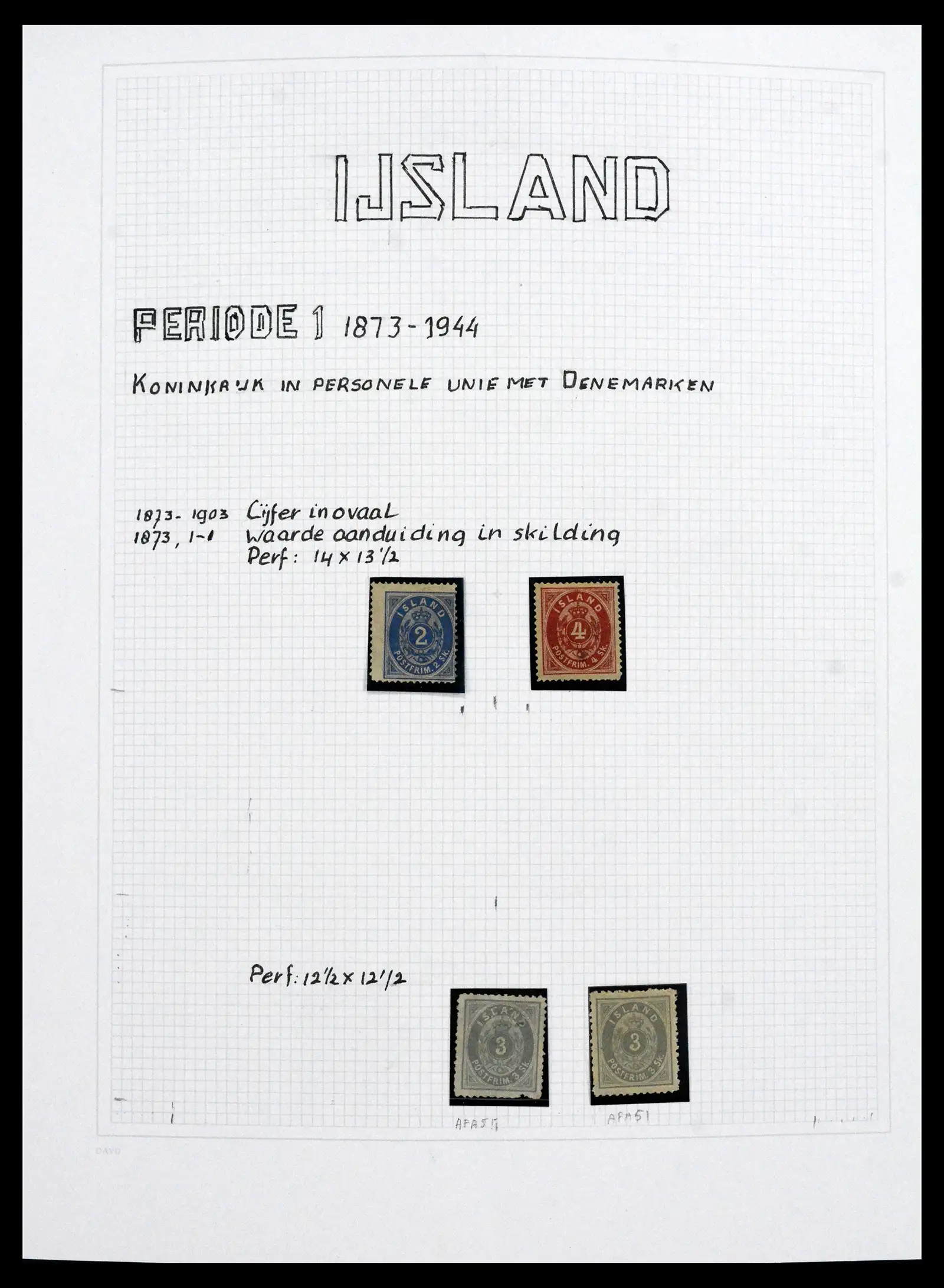 41572 0001 - Postzegelverzameling 41572 IJsland 1873-2010.