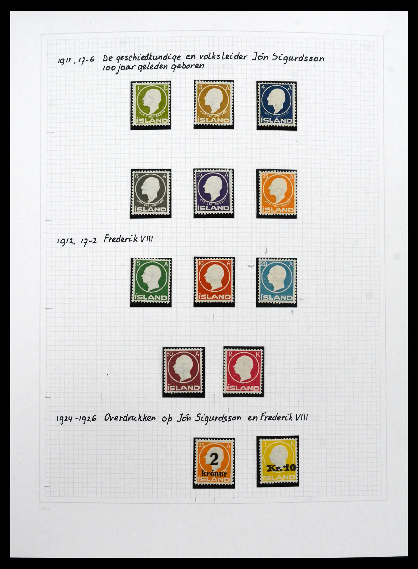 41572 0019 - Postzegelverzameling 41572 IJsland 1873-2010.