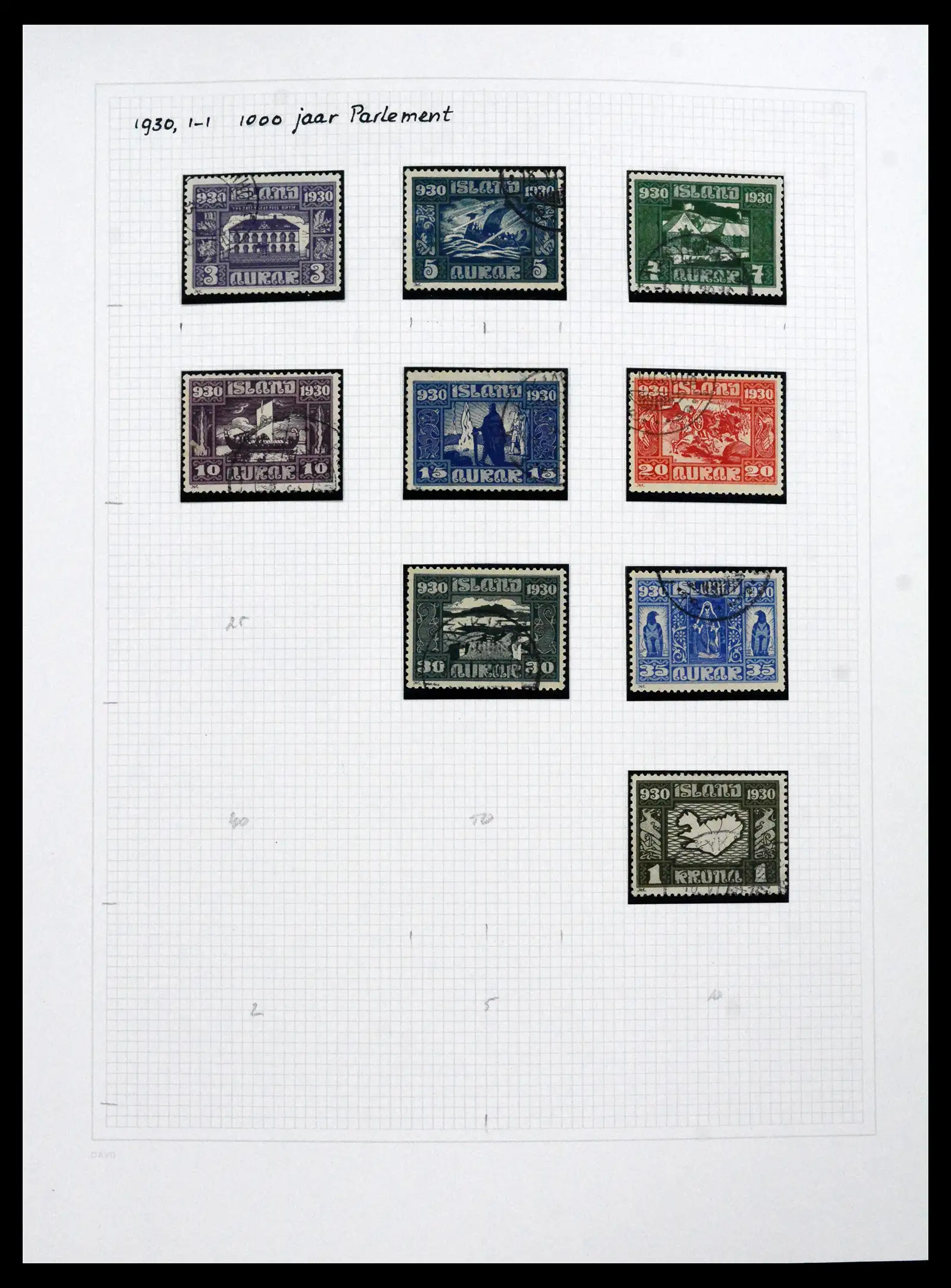 41572 0033 - Postzegelverzameling 41572 IJsland 1873-2010.