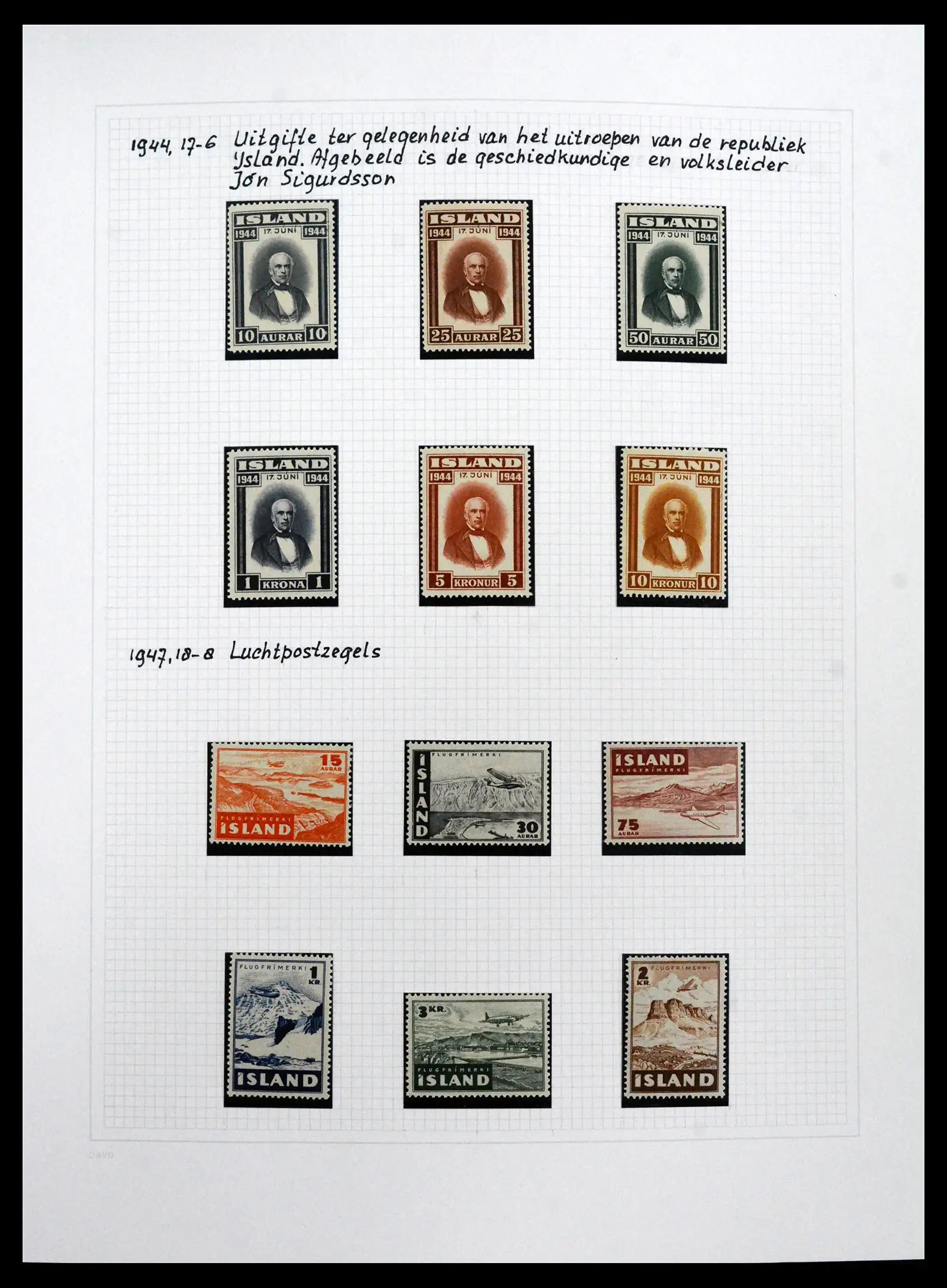 41572 0051 - Postzegelverzameling 41572 IJsland 1873-2010.