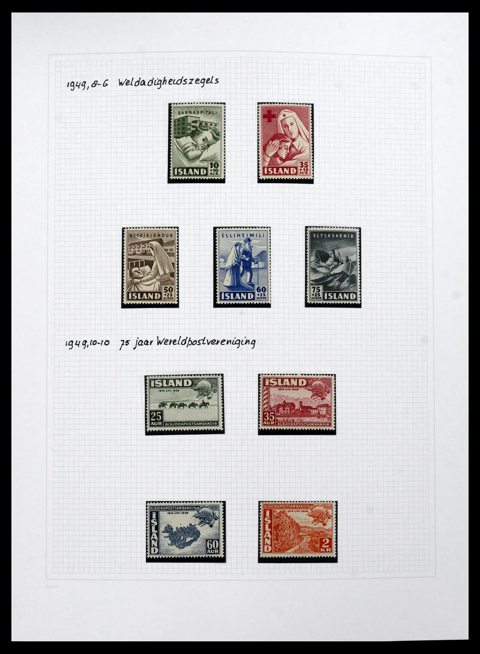 41572 0055 - Postzegelverzameling 41572 IJsland 1873-2010.