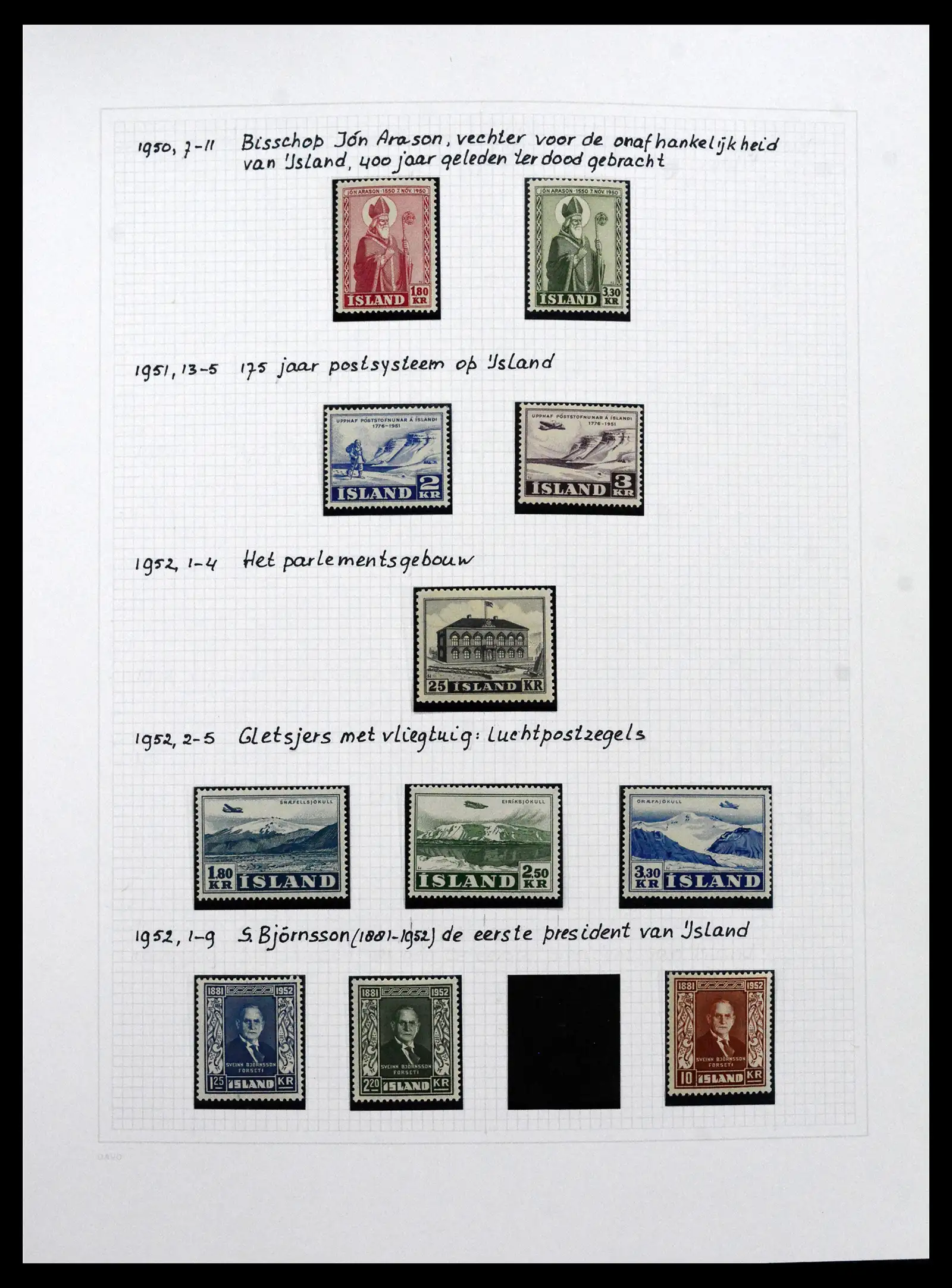 41572 0059 - Postzegelverzameling 41572 IJsland 1873-2010.