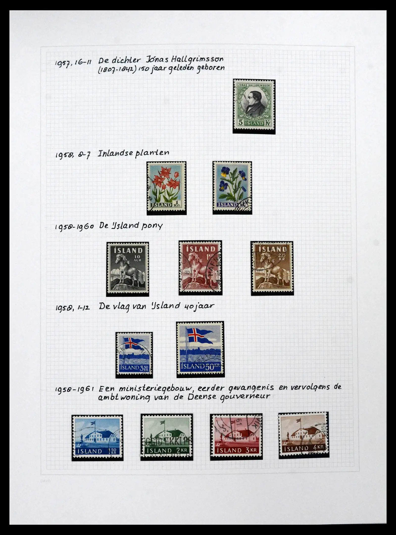 41572 0068 - Postzegelverzameling 41572 IJsland 1873-2010.