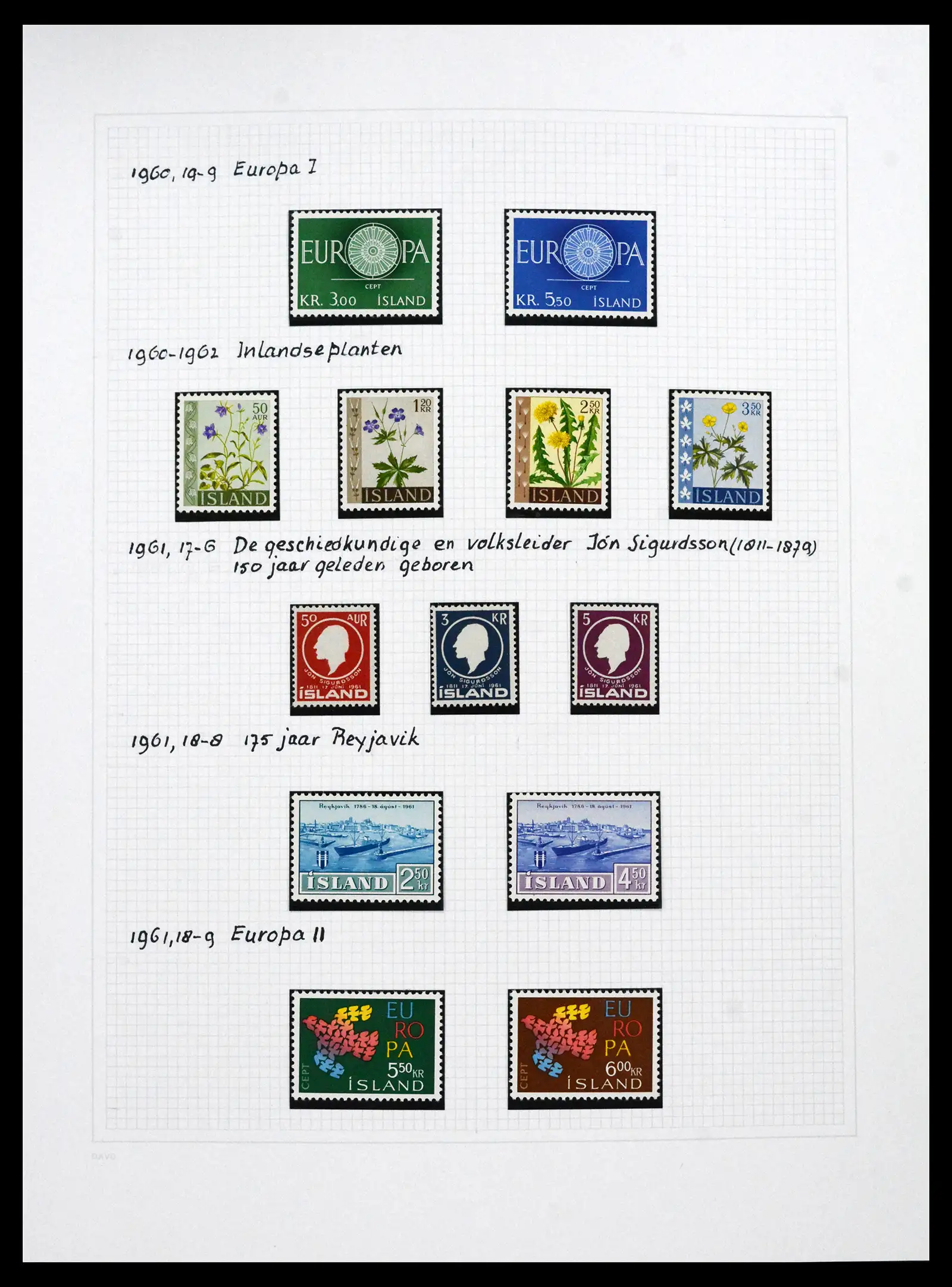 41572 0071 - Postzegelverzameling 41572 IJsland 1873-2010.