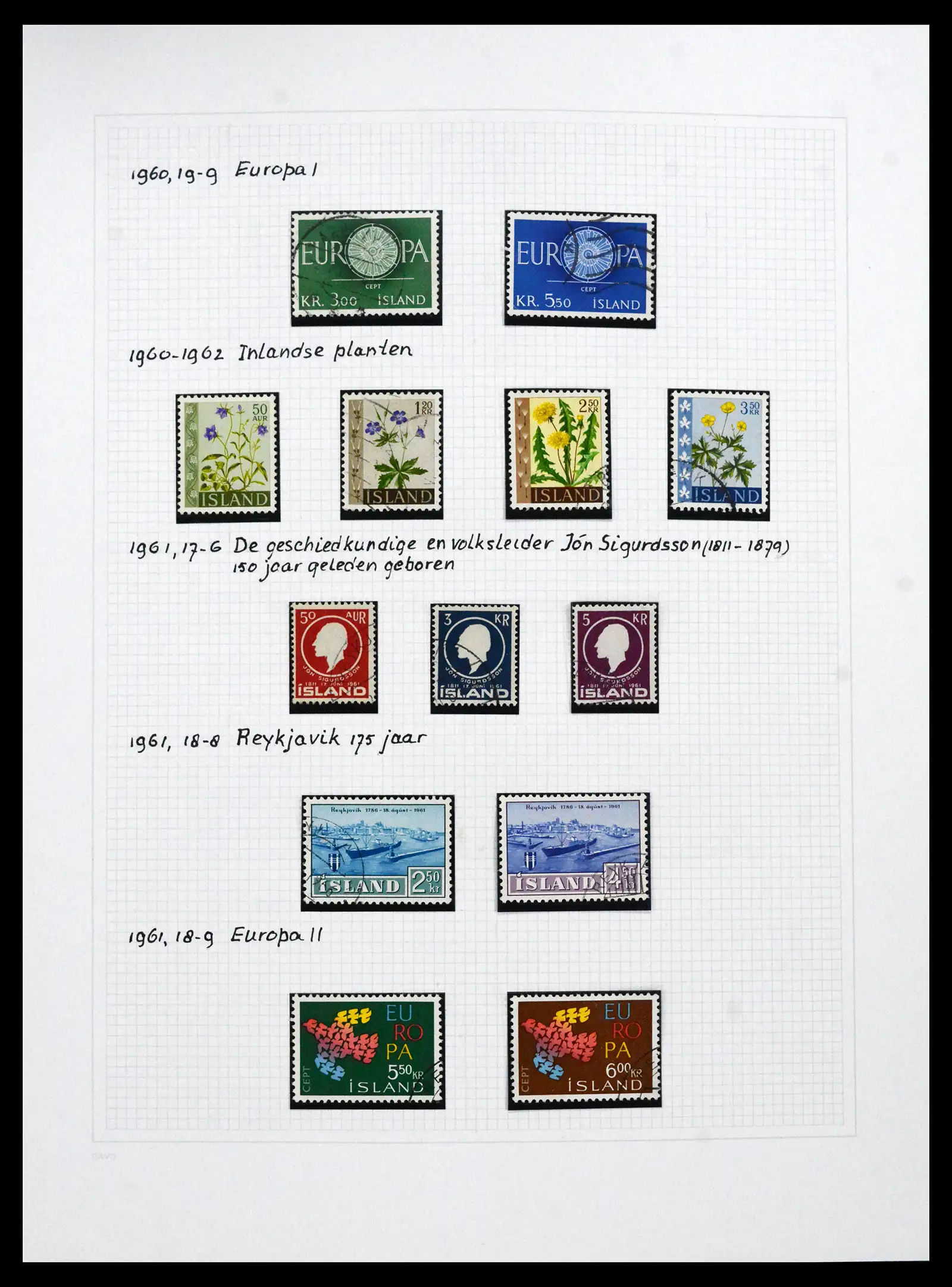 41572 0072 - Postzegelverzameling 41572 IJsland 1873-2010.