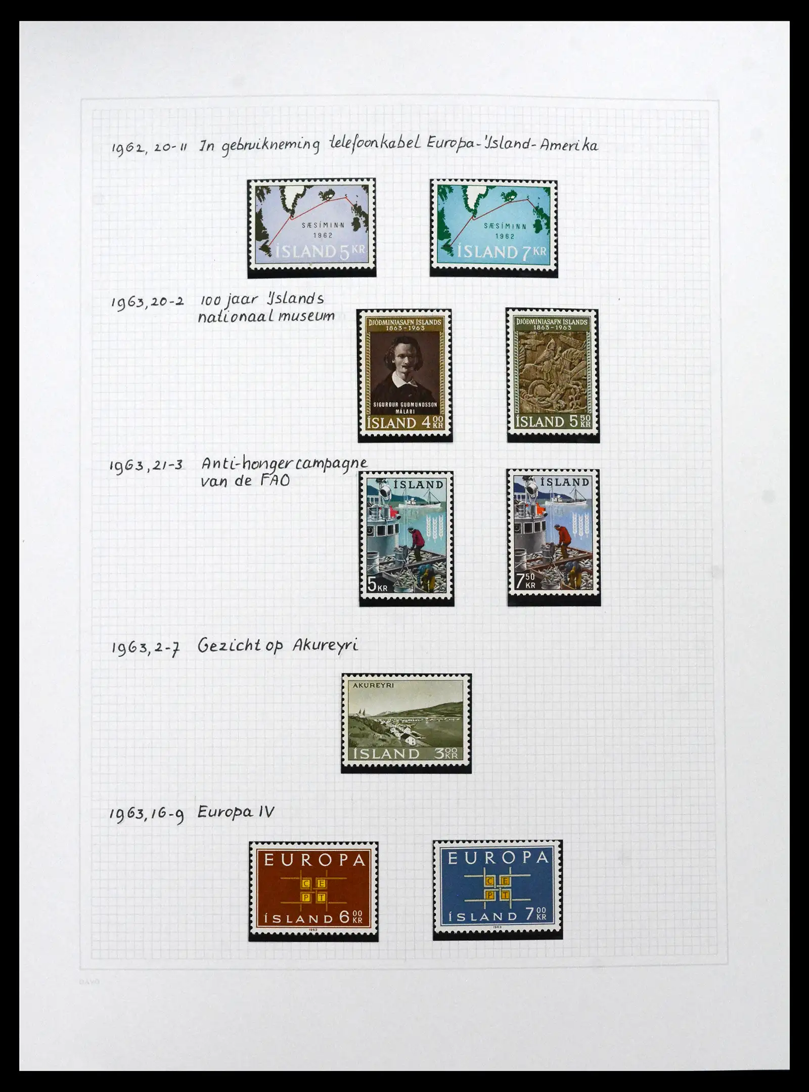 41572 0075 - Postzegelverzameling 41572 IJsland 1873-2010.