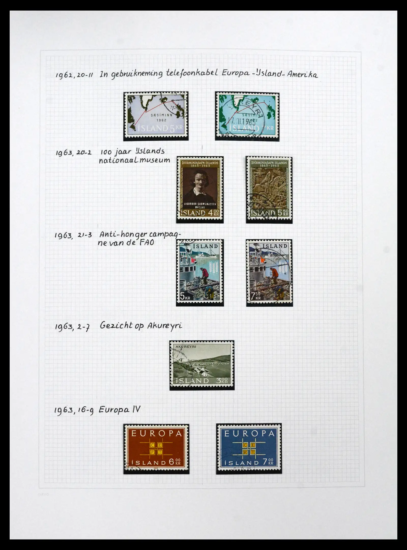 41572 0076 - Postzegelverzameling 41572 IJsland 1873-2010.