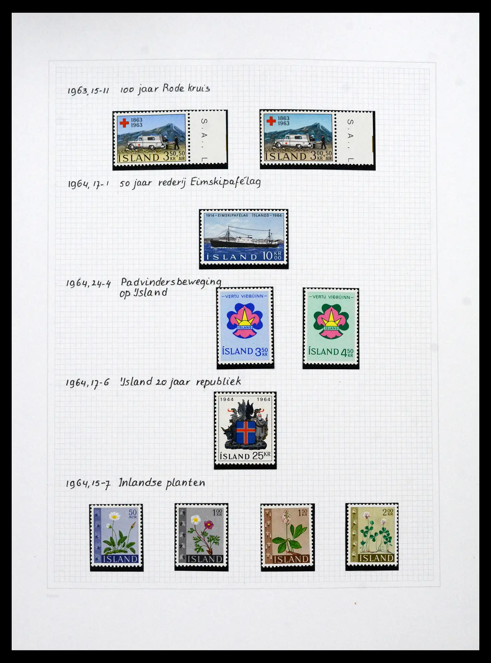 41572 0077 - Postzegelverzameling 41572 IJsland 1873-2010.