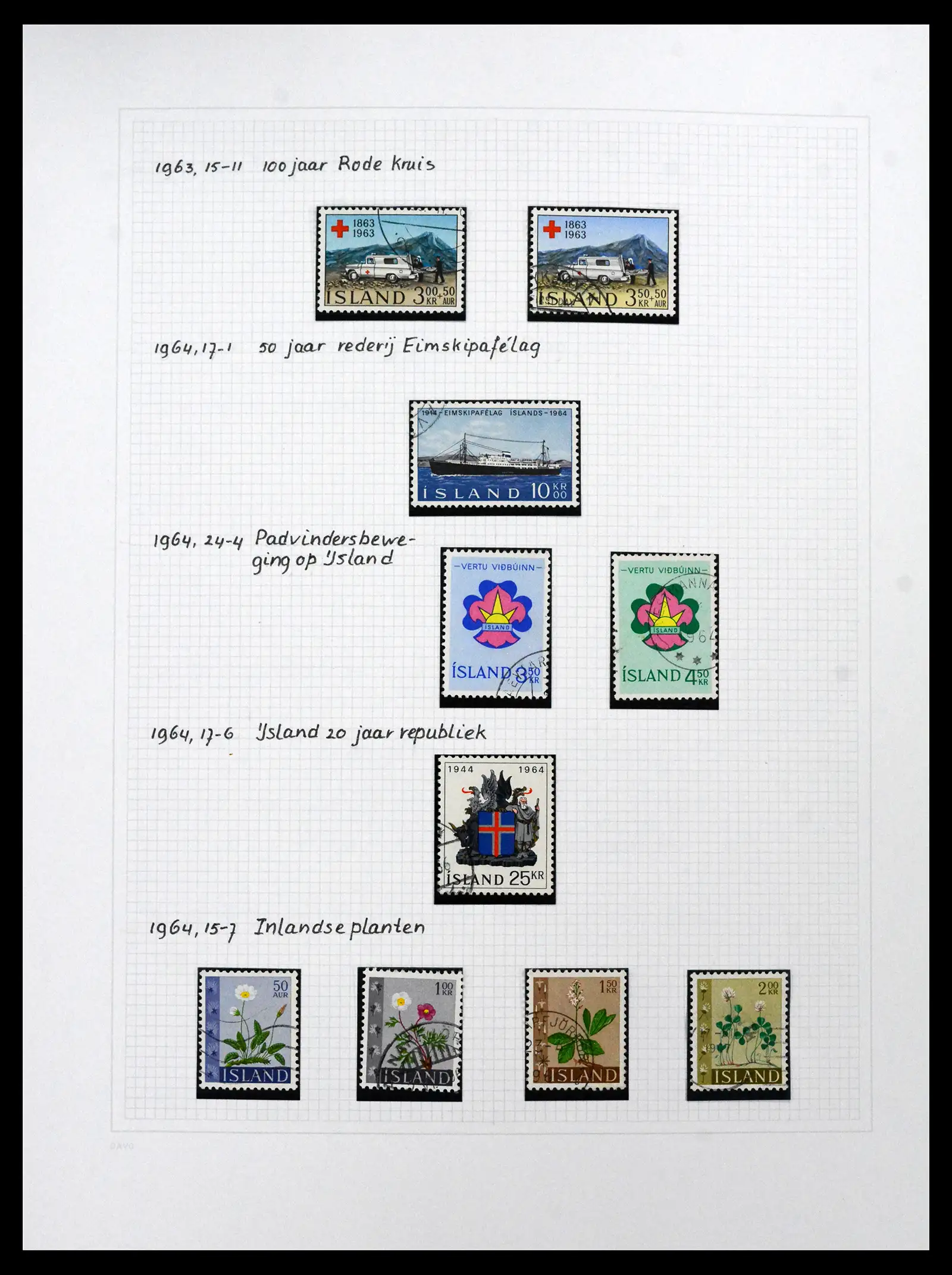41572 0078 - Postzegelverzameling 41572 IJsland 1873-2010.