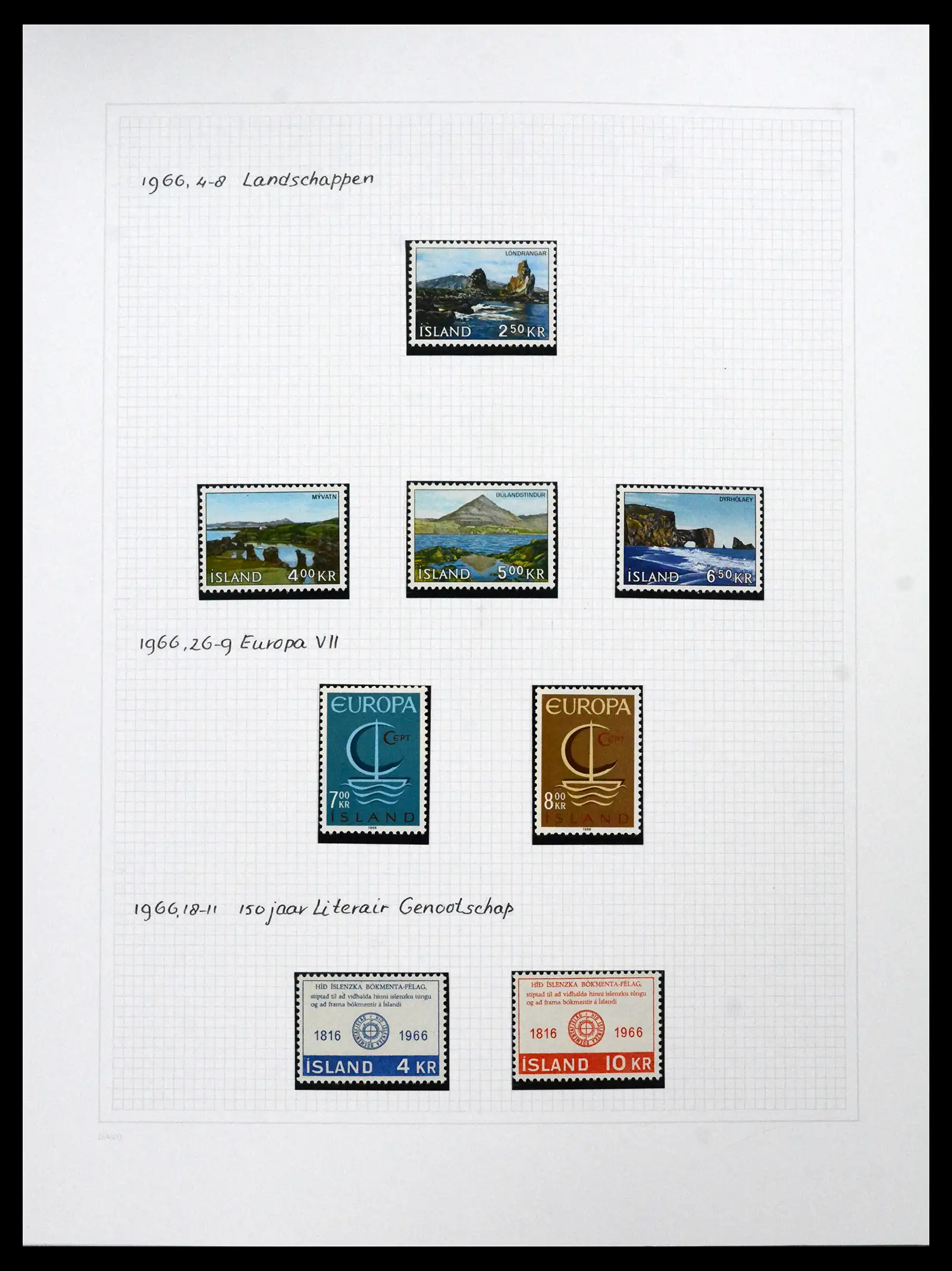 41572 0082 - Postzegelverzameling 41572 IJsland 1873-2010.