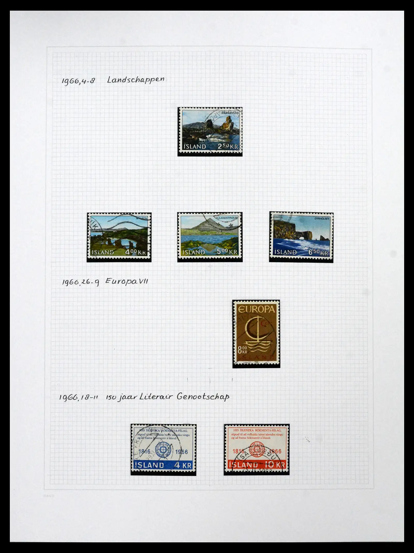 41572 0083 - Postzegelverzameling 41572 IJsland 1873-2010.