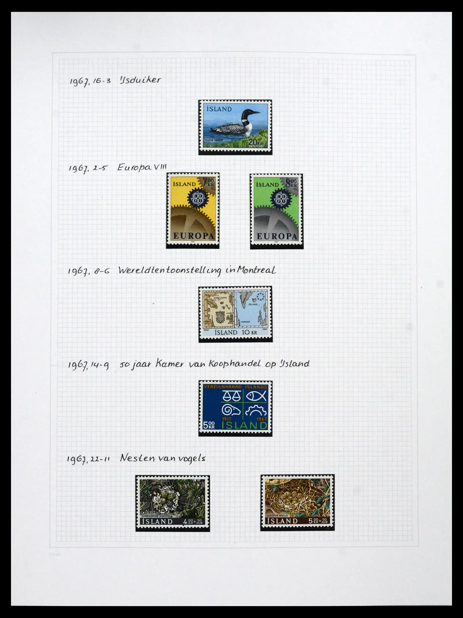 41572 0084 - Postzegelverzameling 41572 IJsland 1873-2010.
