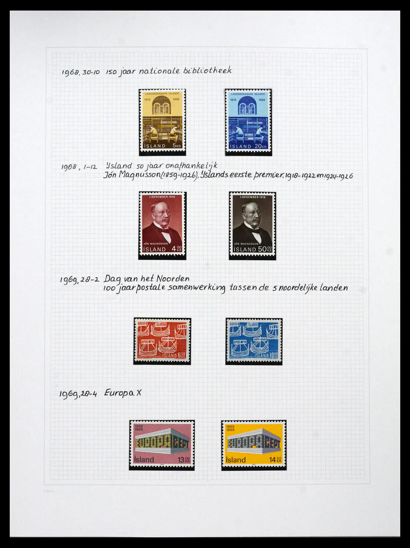 41572 0088 - Postzegelverzameling 41572 IJsland 1873-2010.