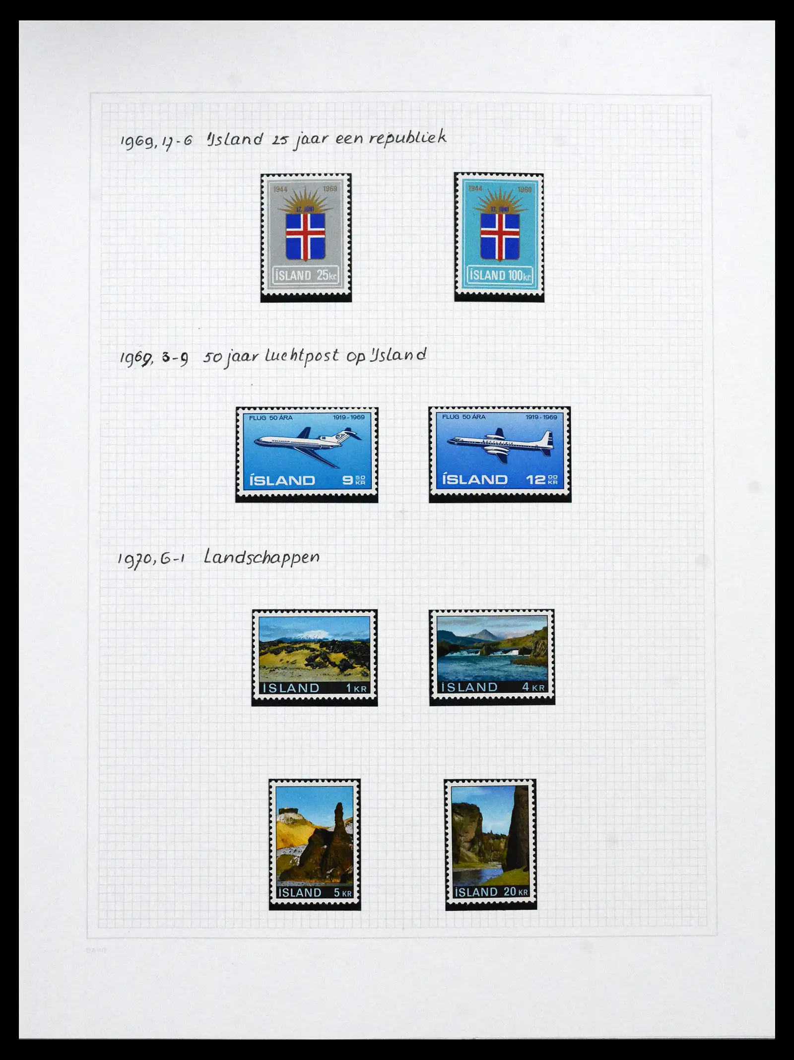 41572 0090 - Postzegelverzameling 41572 IJsland 1873-2010.