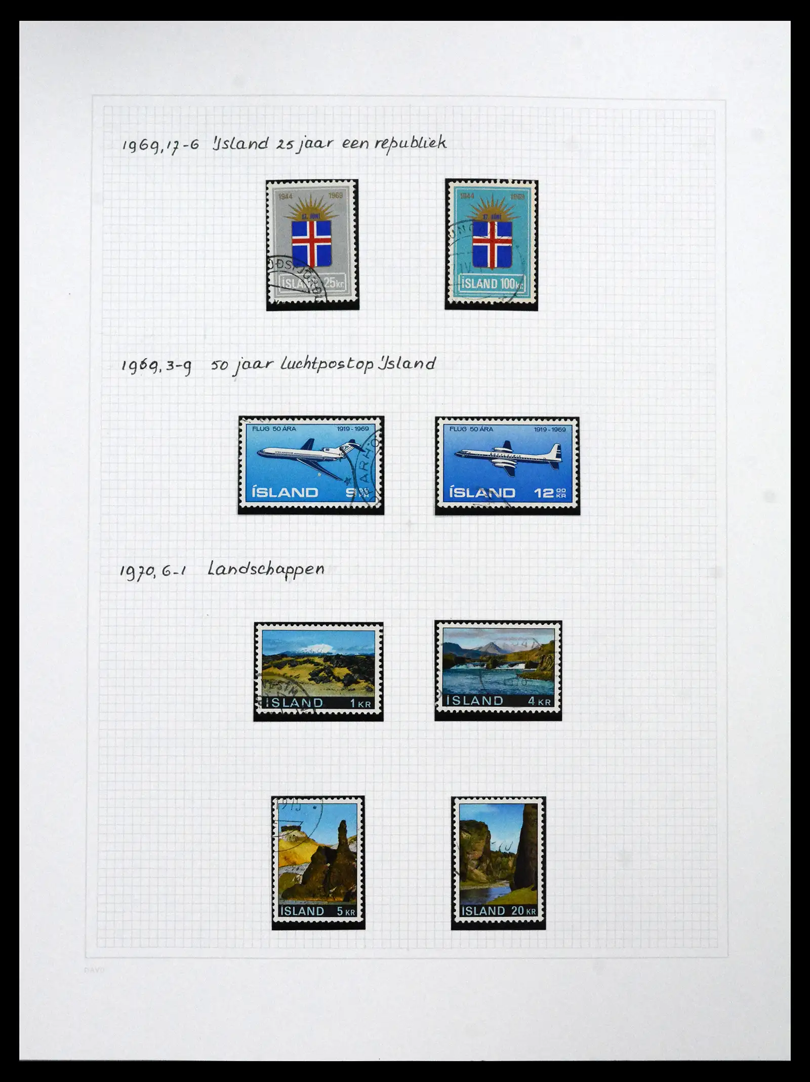 41572 0091 - Postzegelverzameling 41572 IJsland 1873-2010.