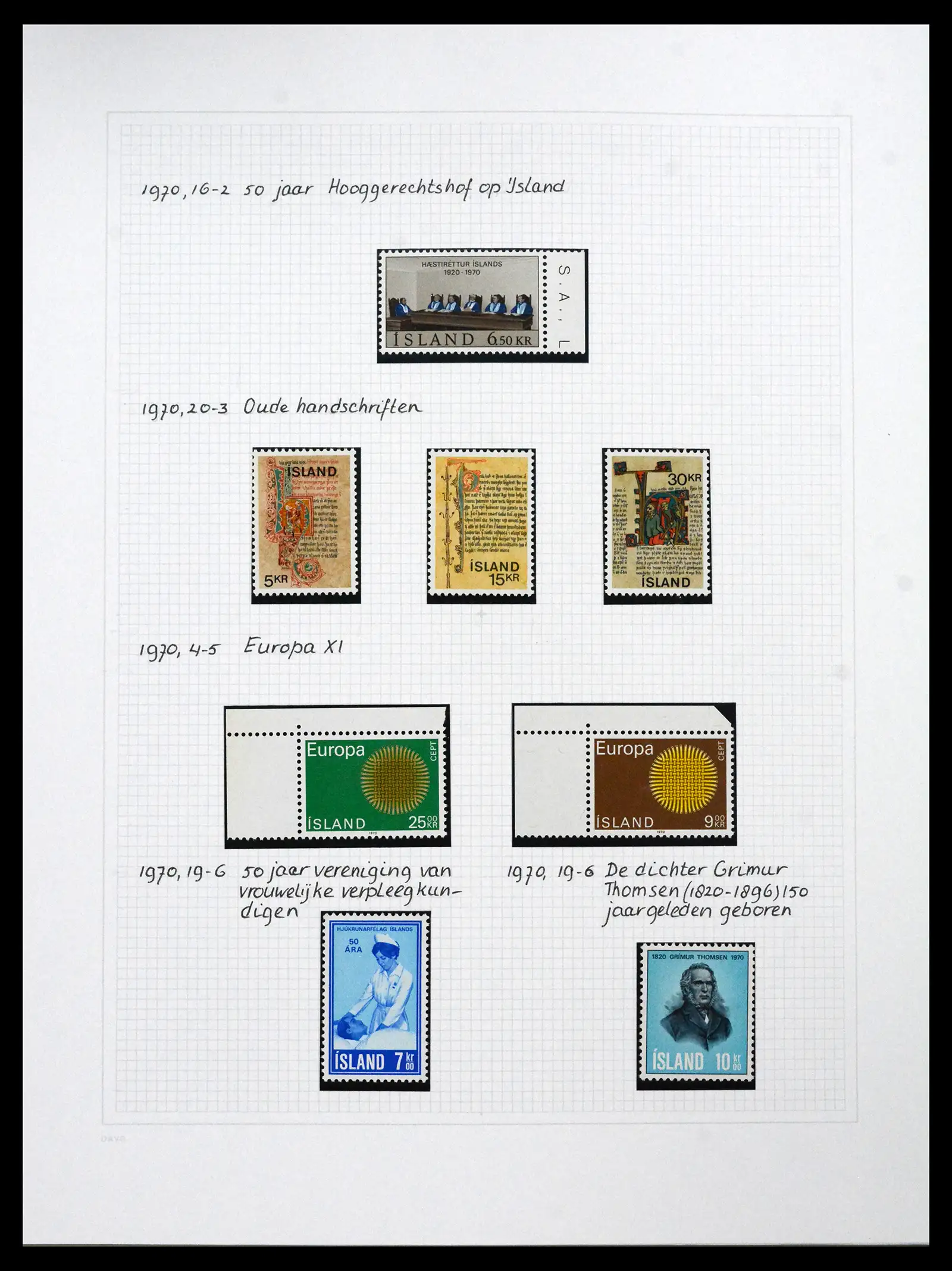 41572 0092 - Postzegelverzameling 41572 IJsland 1873-2010.