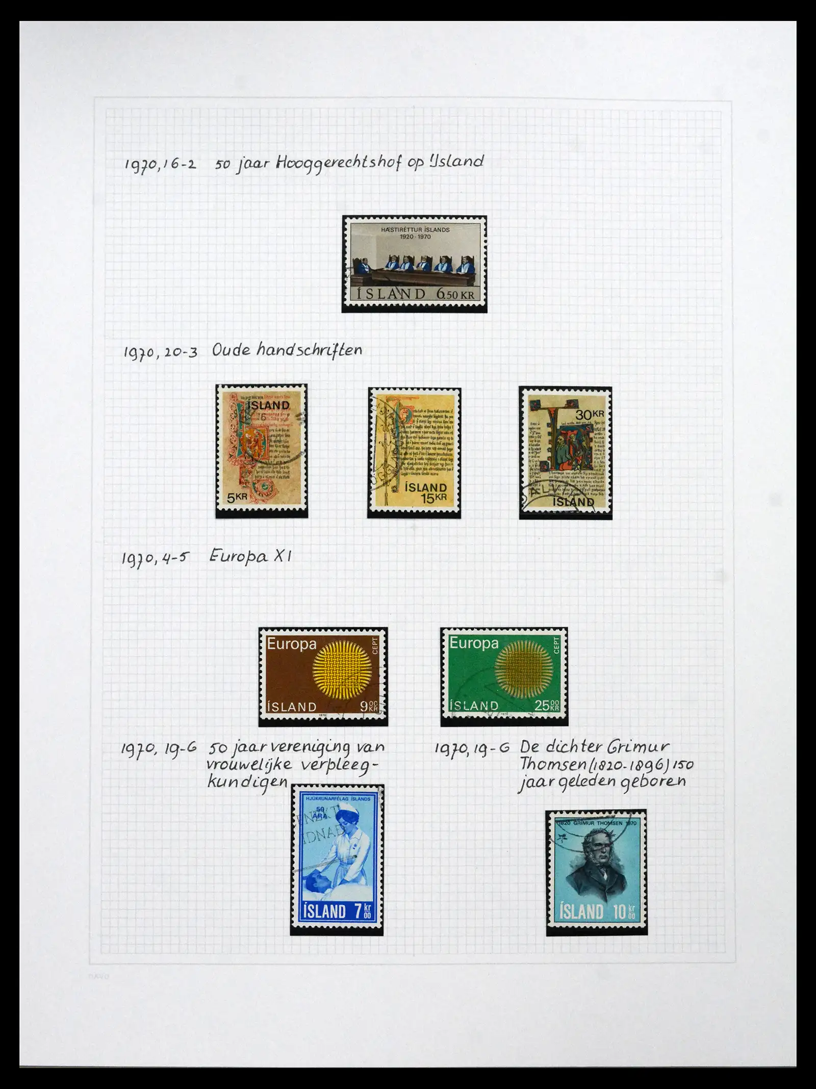 41572 0093 - Postzegelverzameling 41572 IJsland 1873-2010.