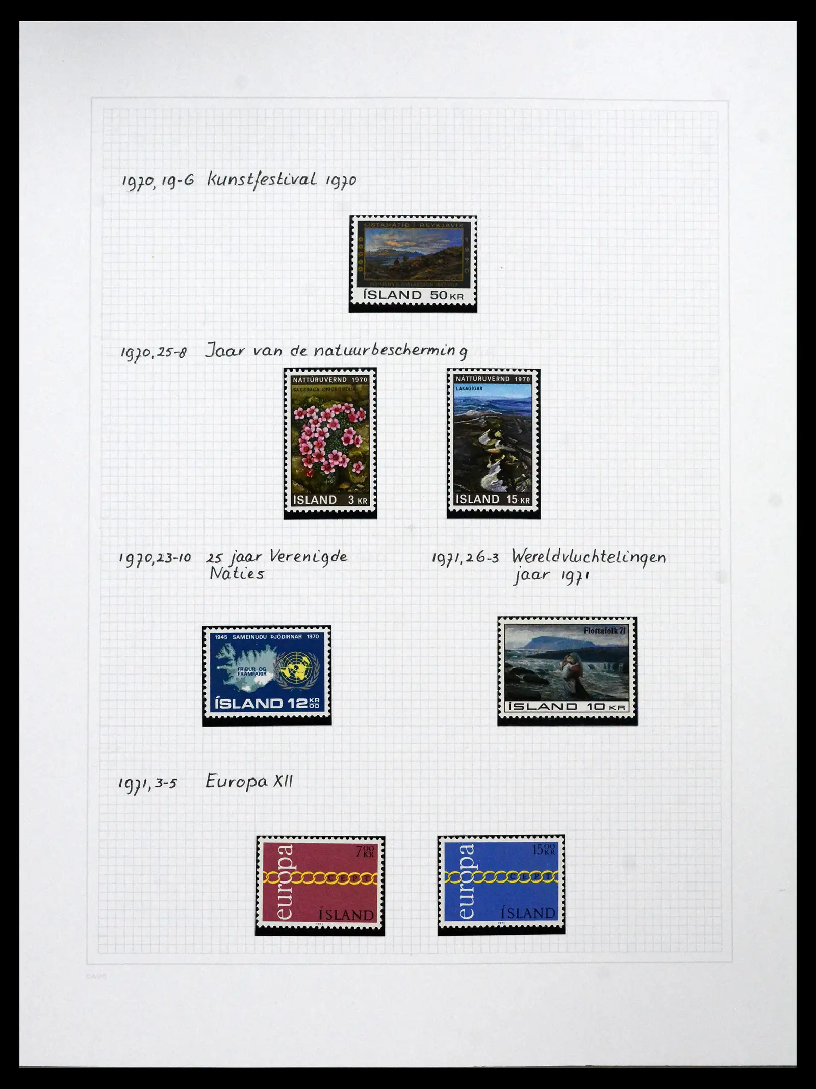 41572 0094 - Postzegelverzameling 41572 IJsland 1873-2010.
