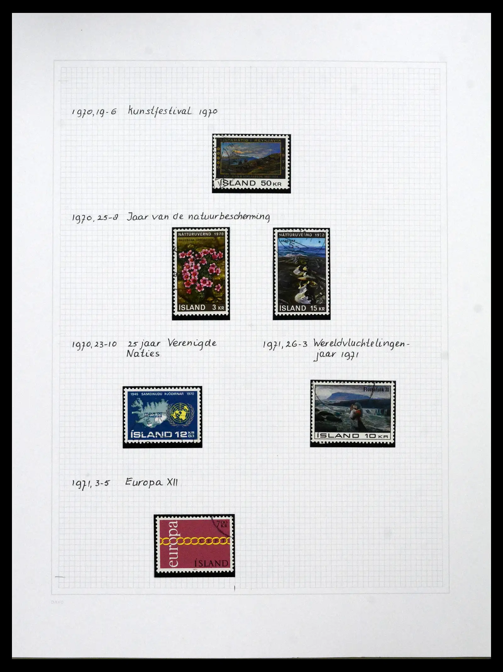 41572 0095 - Postzegelverzameling 41572 IJsland 1873-2010.