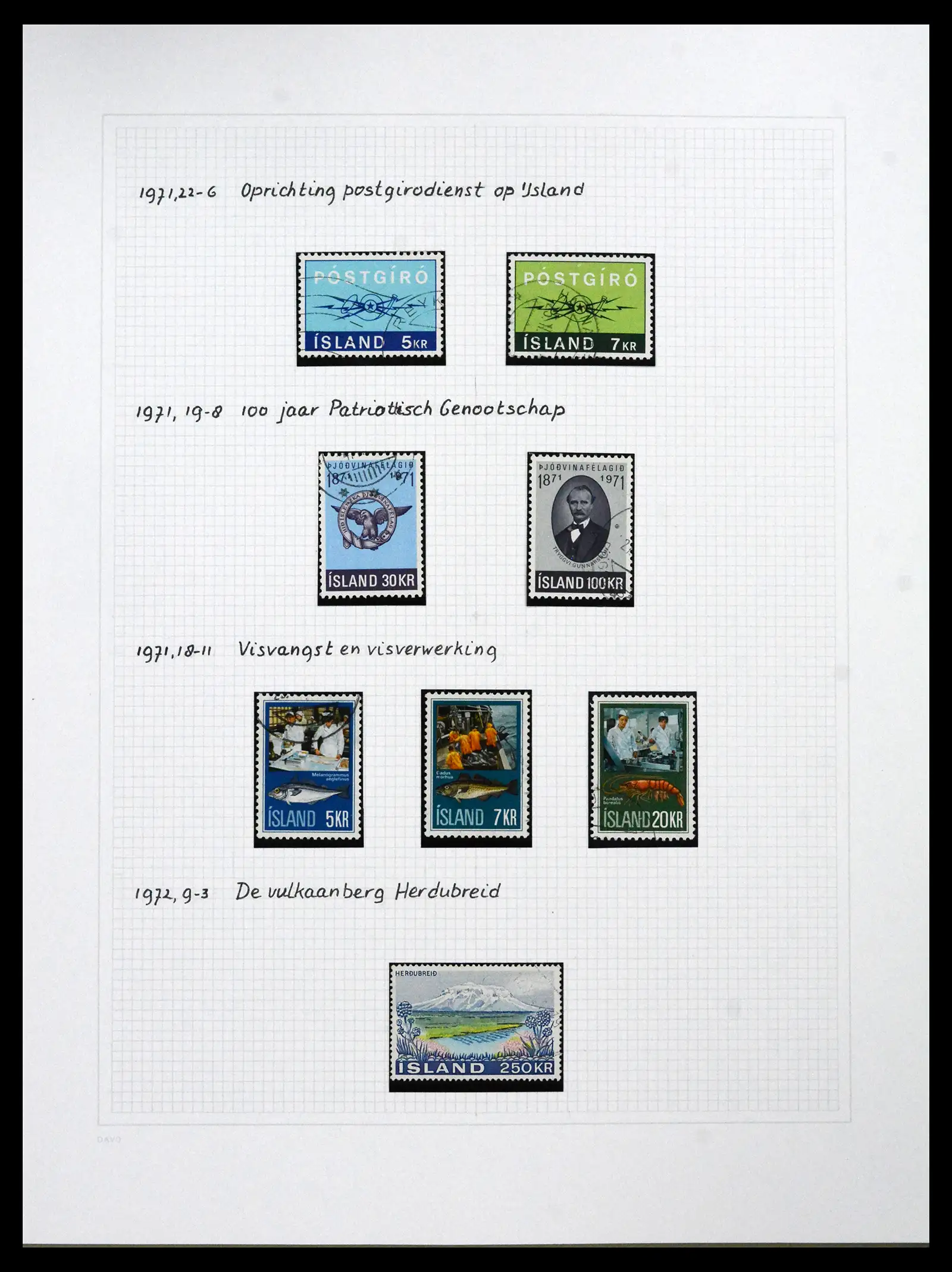 41572 0096 - Postzegelverzameling 41572 IJsland 1873-2010.