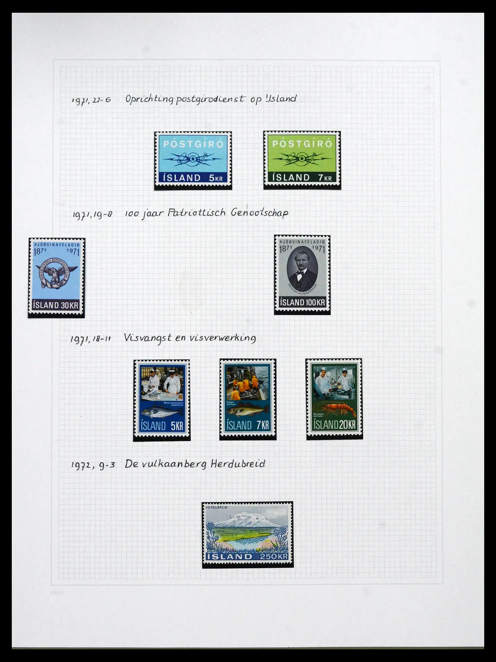 41572 0097 - Postzegelverzameling 41572 IJsland 1873-2010.