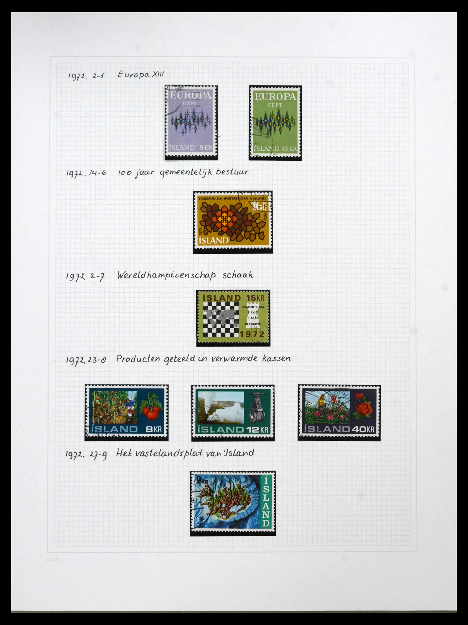 41572 0098 - Postzegelverzameling 41572 IJsland 1873-2010.