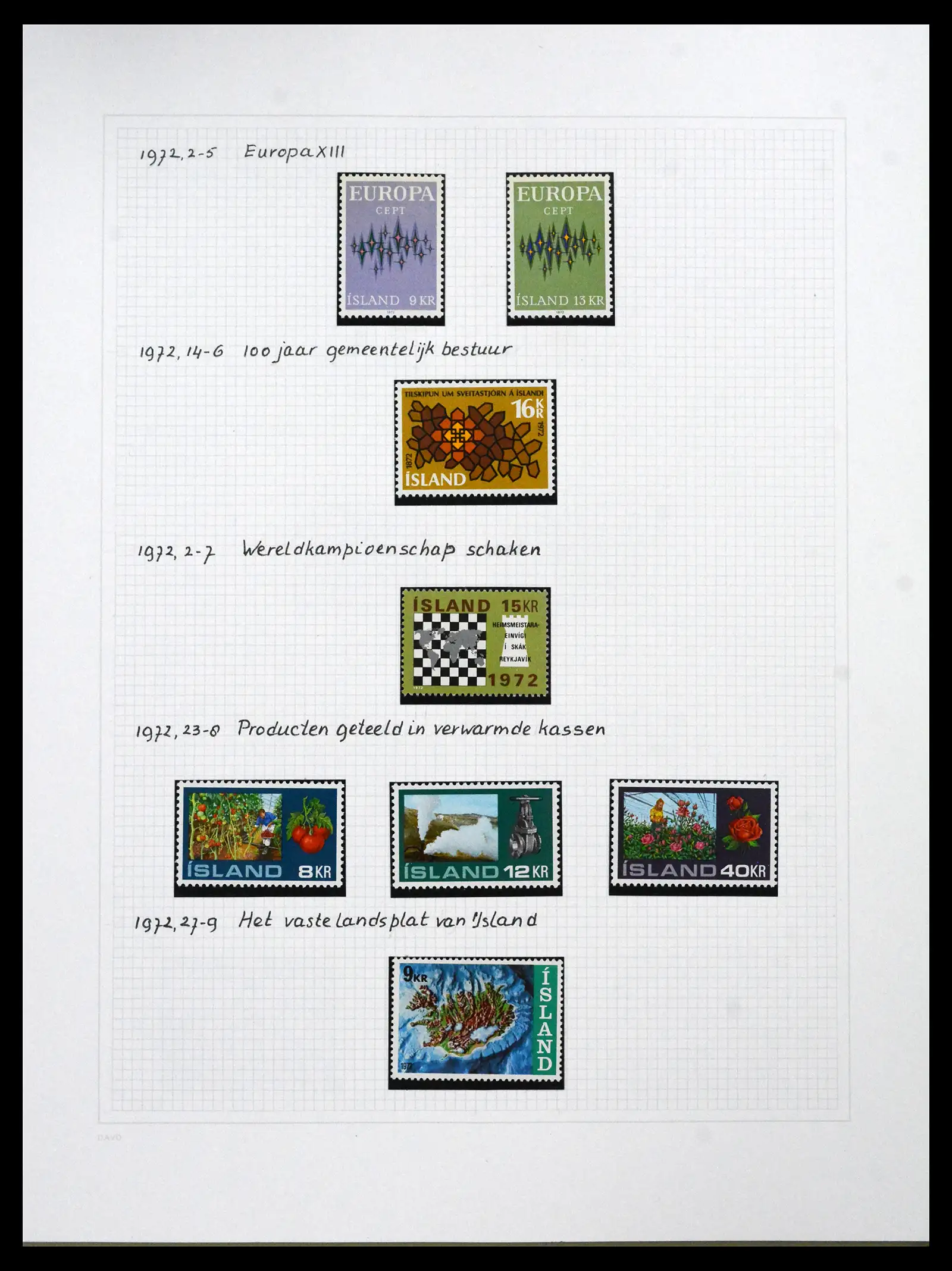 41572 0099 - Postzegelverzameling 41572 IJsland 1873-2010.