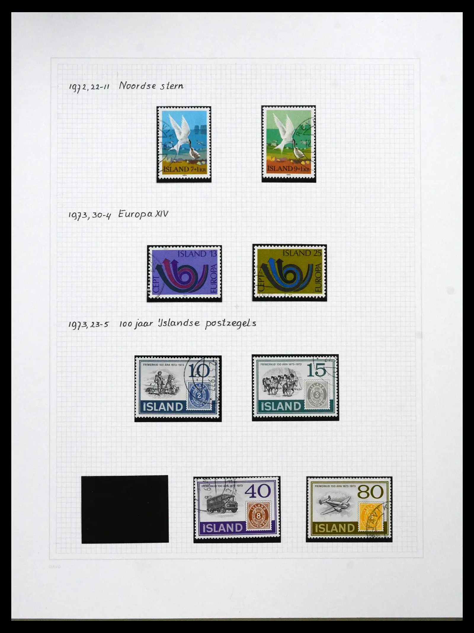 41572 0100 - Postzegelverzameling 41572 IJsland 1873-2010.