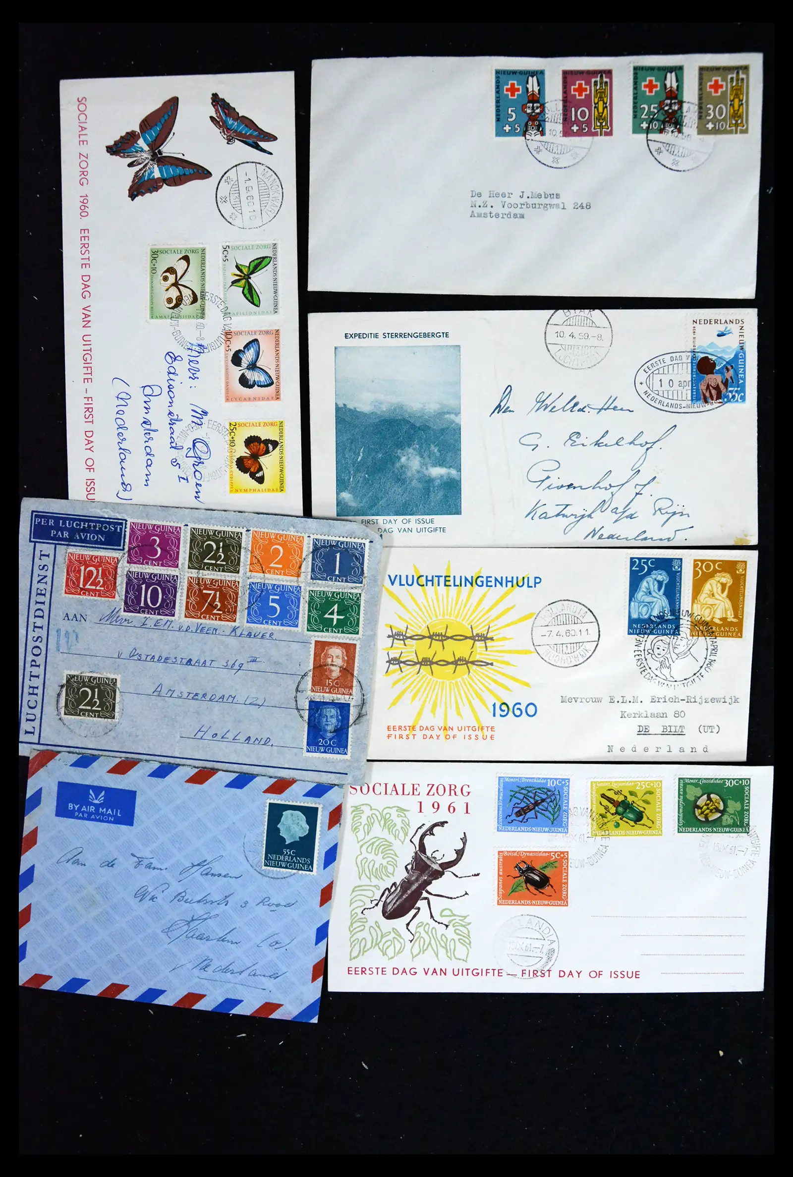 41576 0002 - Postzegelverzameling 41576 Nederlands Nieuw Guinea 1945-1968.