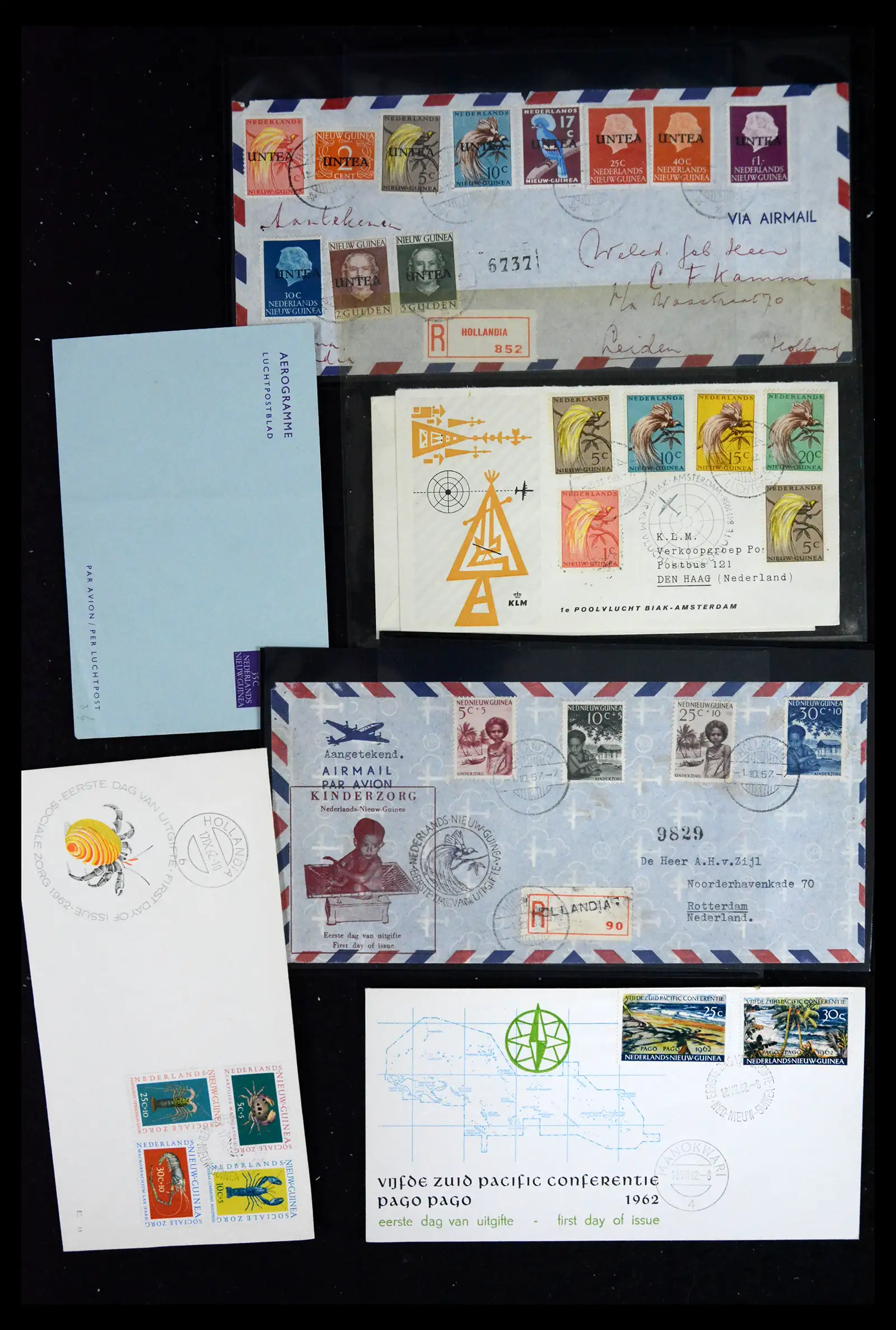 41576 0003 - Postzegelverzameling 41576 Nederlands Nieuw Guinea 1945-1968.